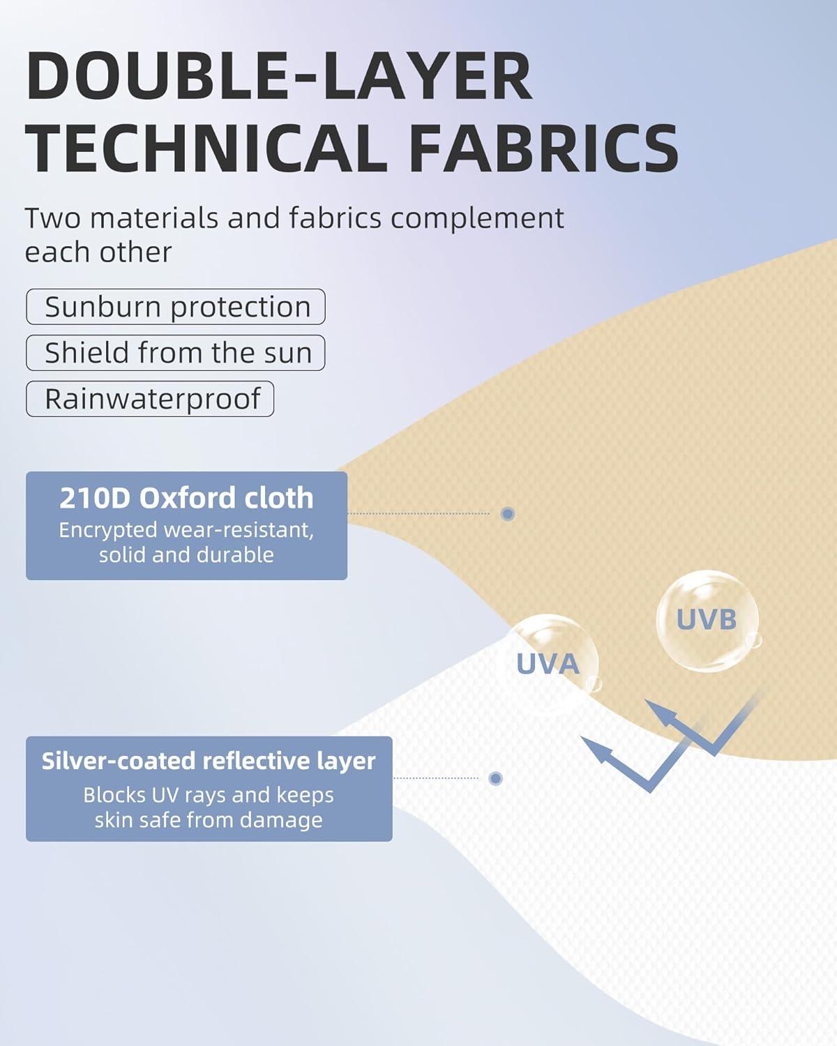 imageBeach Tent Camping Sun Shelter 1378 x 141ft Easy to Set Up Beach Shade UPF 50 Waterproof Beach Shade Tent for 1012 Person Outdoor Tent for Beach Camping Fishing Picnickhaki