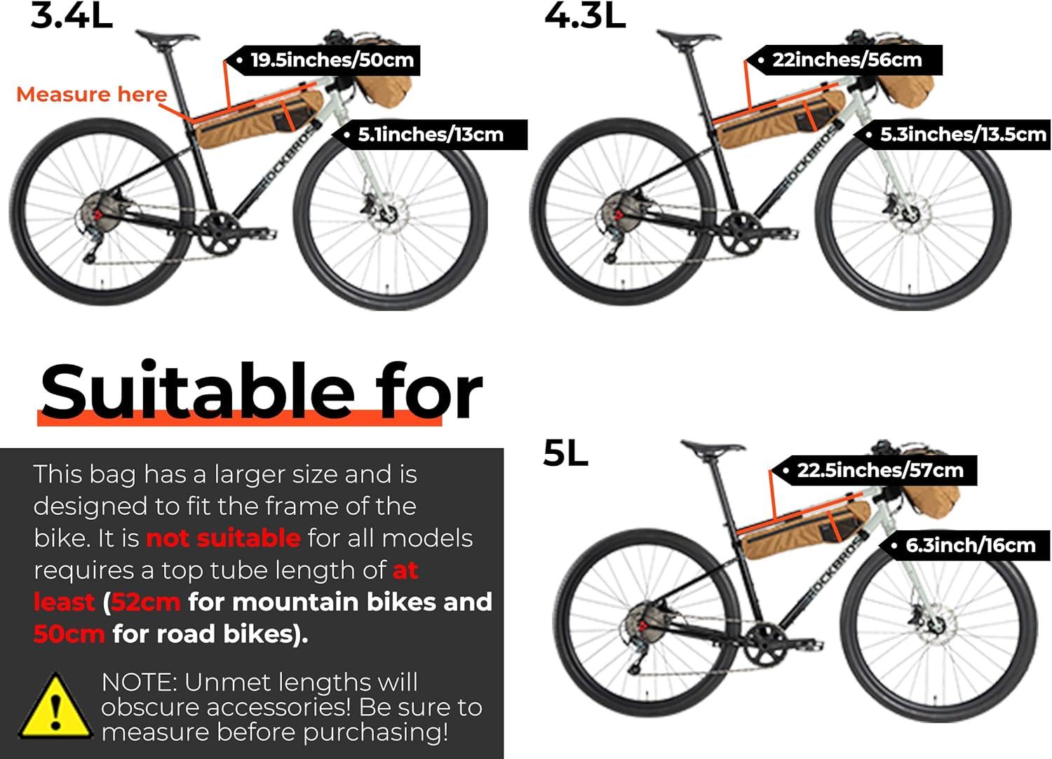 imageBike Frame Bag Bike Triangle Bag AntiSlip 5Point Straps Mount Bicycle Under Tube Bike BagCable Port amp Pump Holder Fits Hydration Pack for Gravel MTB amp Road Bike AccessoriesBrown