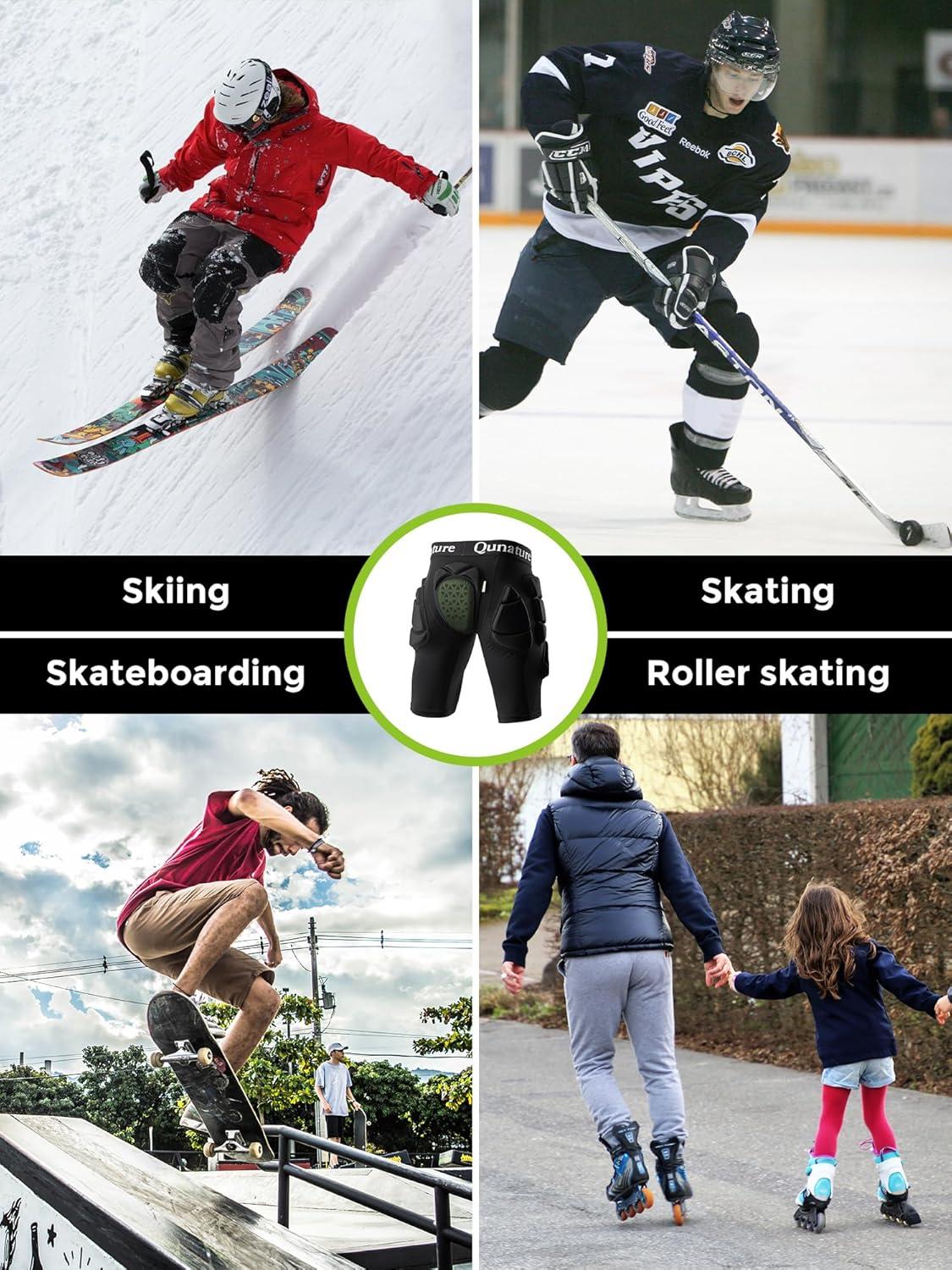 imageProtective Padded Shorts for Men Women Ergonomic Design 5 Zone Concept Under Outer Pants for SnowboardSkate and SkiXLarge