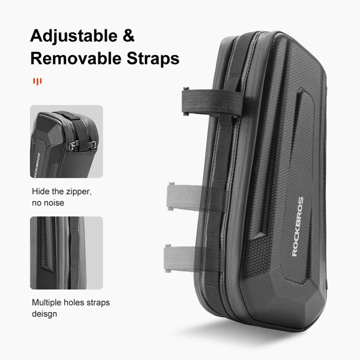 imageROCK BROS Bike Frame Bag Bike Storage Triangle Bag Bicycle Under Top Tube Saddle Bag WaterResistant EVA Cycling Bike Accessories Pouch for Mountain Road Bike