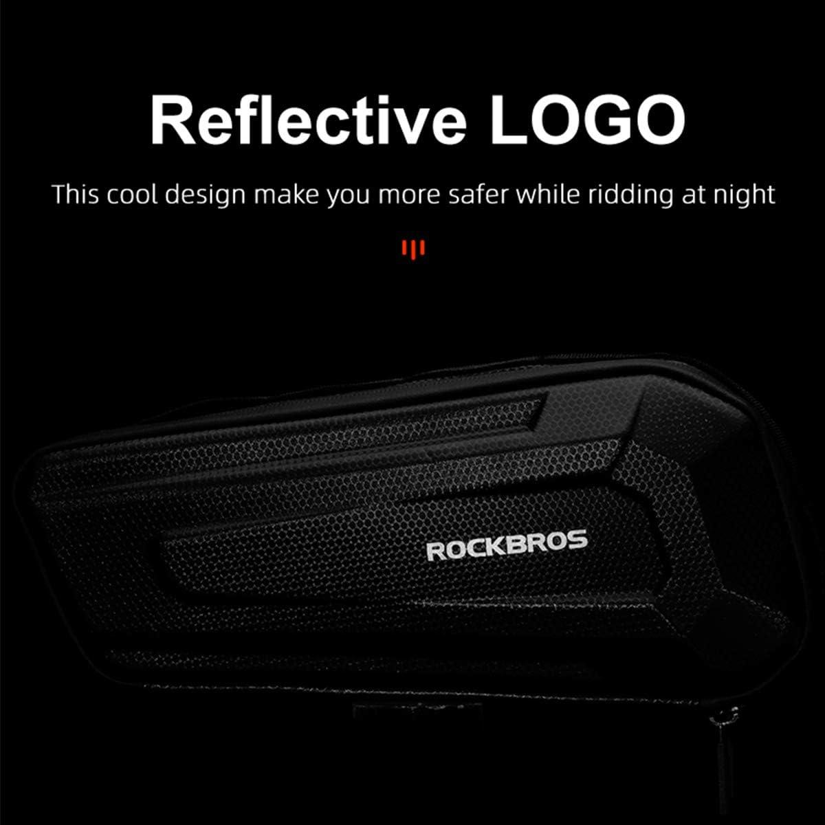 imageROCK BROS Bike Frame Bag Bike Storage Triangle Bag Bicycle Under Top Tube Saddle Bag WaterResistant EVA Cycling Bike Accessories Pouch for Mountain Road Bike