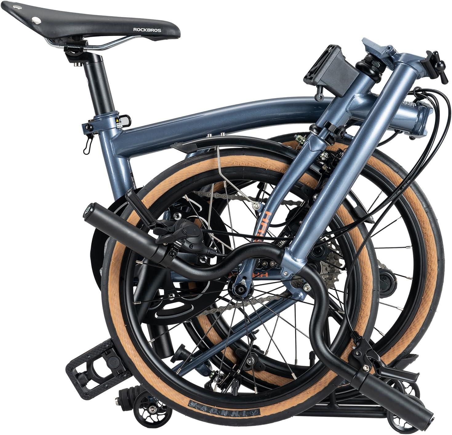 imageROCKBROS 16 Inch Folding Bike with 7Speed Compact Lightweight Urban Bike for Adults