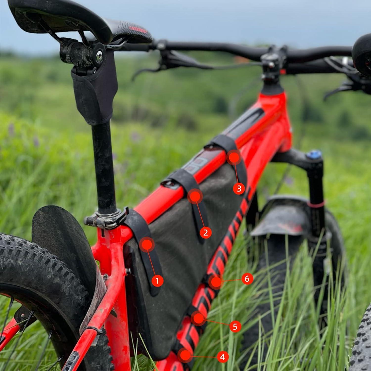 imageROCKBROS 25L Bike Bicycle Frame Bag Waterproof Bikepacking Bike Bag Triangle Frame Bag Large Bike Storage Bag Under Frameblack