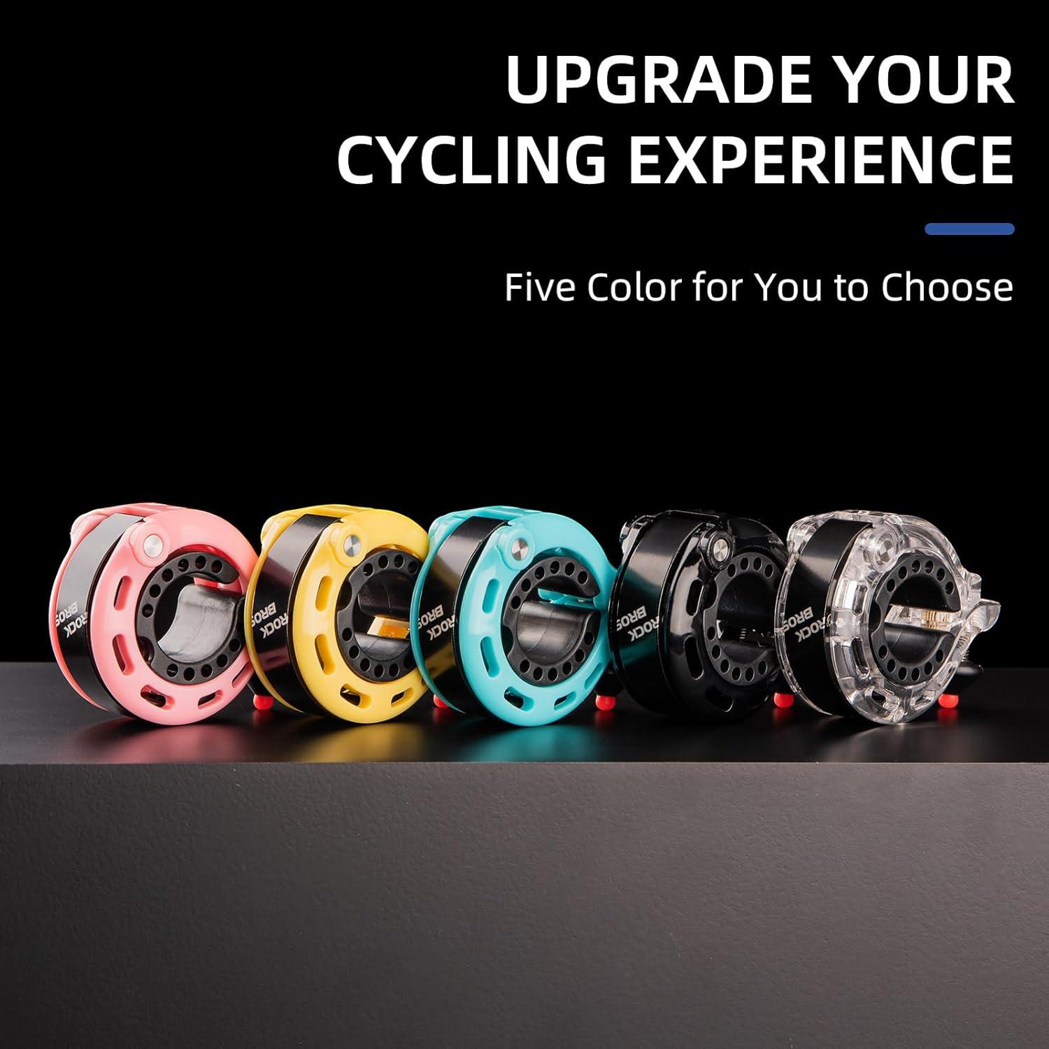 imageROCKBROS Bike Bell Hidden Bicycle Bell with Clearamp Long Sound Durable MTB Bell for 222254318 mm Standard Handlebar Size More Than 100DB Bike Horn for Adults or Kids BikeA2 Transparency