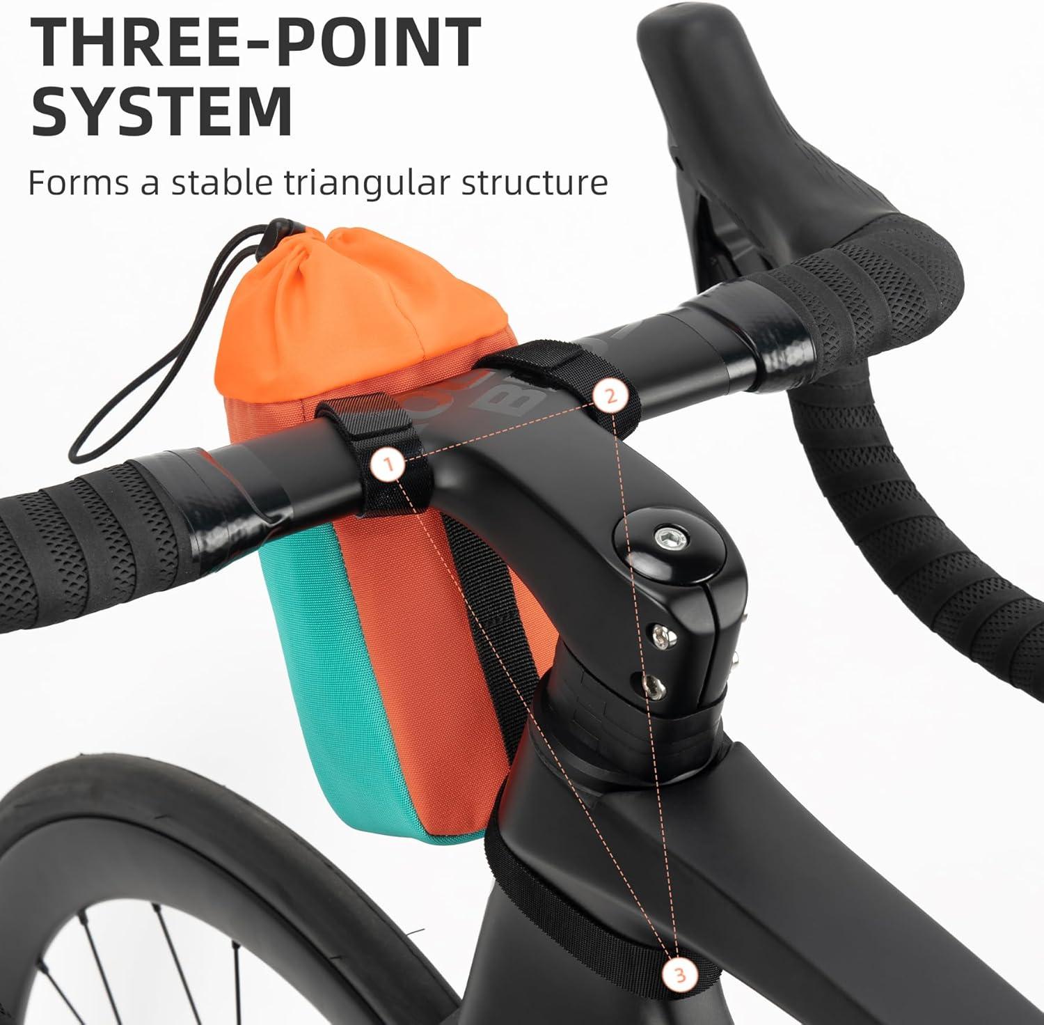 imageROCKBROS Bike Cup Holder with Pocket Water Bottle Bag for Kids Adjustable Bike Drink Cup Cage for Cruiser Scooter Road Bike Mountain Bike amp Wheelchair