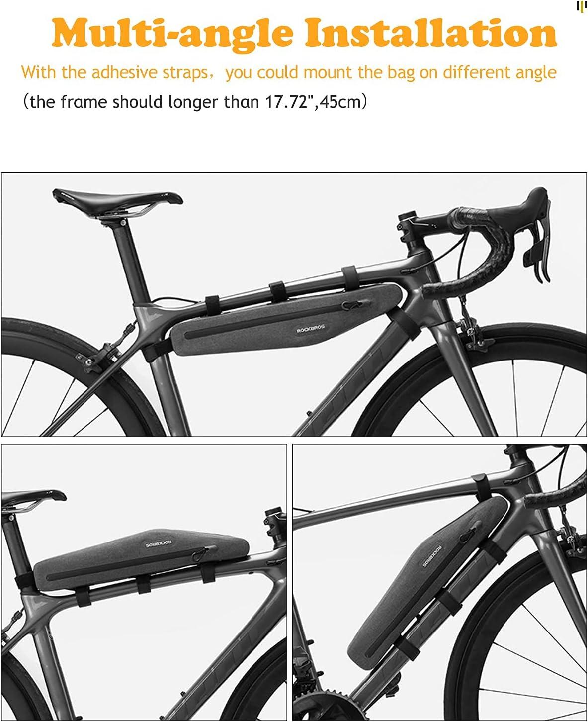 imageROCKBROS Bike Frame Bag Bike Triangle Bag Waterproof Bike Top Tube Bag Cycling Pouch 15 L Classified Capacity