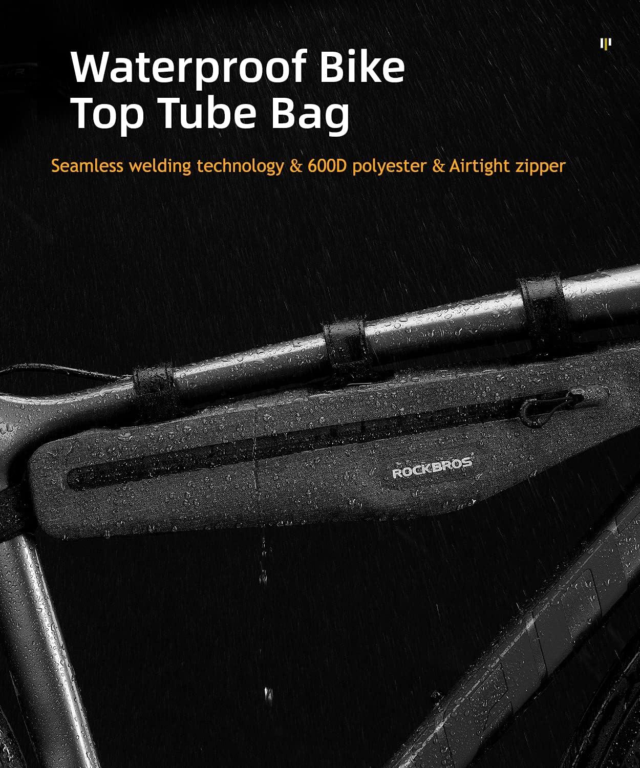 imageROCKBROS Bike Frame Bag Bike Triangle Bag Waterproof Bike Top Tube Bag Cycling Pouch 15 L Classified Capacity