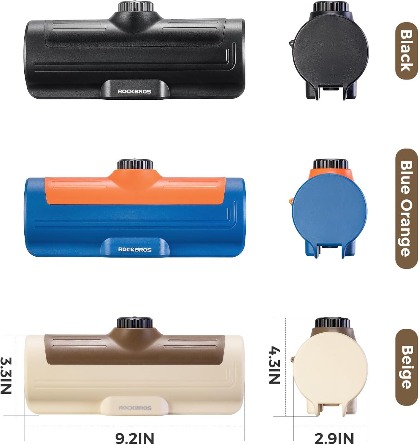imageROCKBROS Bike Frame Bag Password Storage Box Plastic Hard Shell Key AntiTheft Steel CableScrews Installation Firm Fixed Equipment Universal for Gravel MTB Road Racing CyclingBeige
