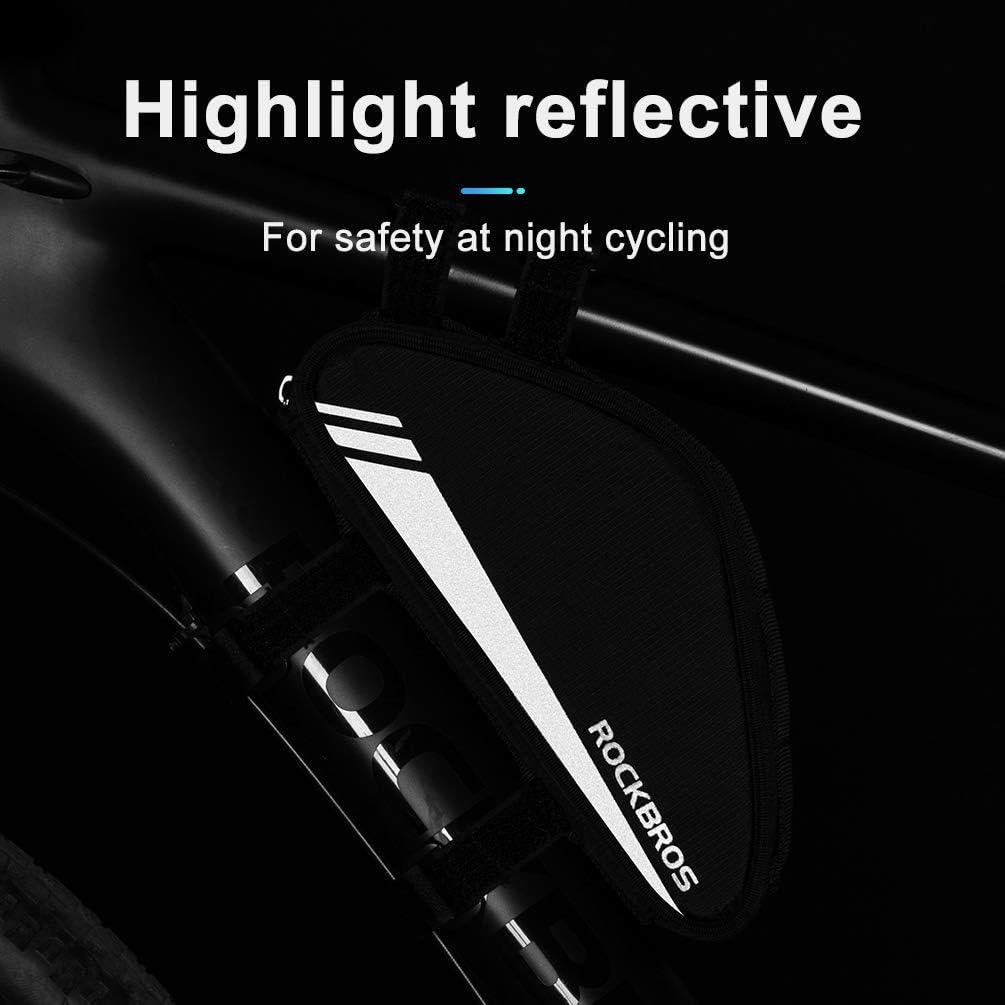 imageROCKBROS Bike Frame Bag Triangle Bike Pouch Bag Bicycle Storage Bag Small Road Mountain Bike Bag 07L Bike Tool Bag