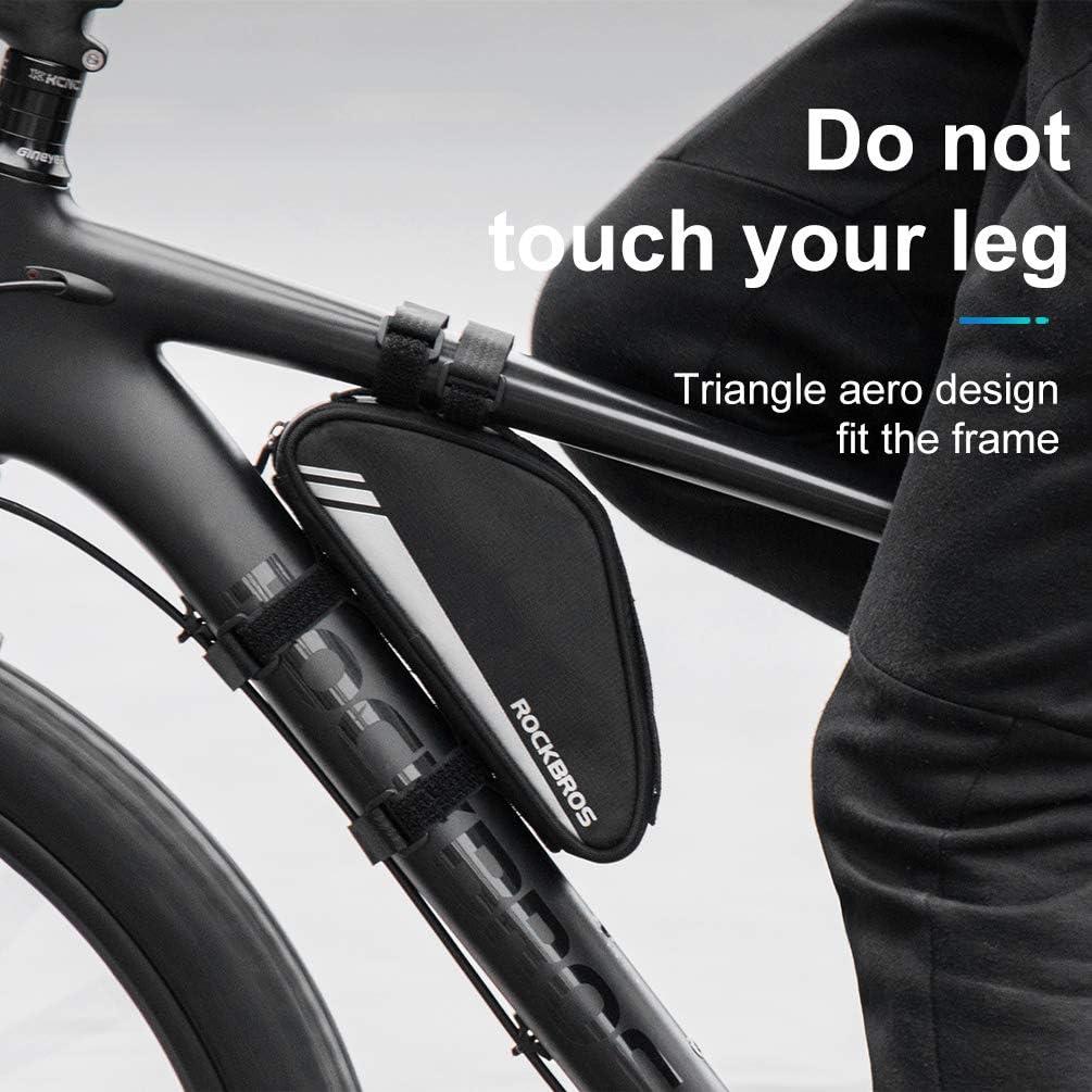 imageROCKBROS Bike Frame Bag Triangle Bike Pouch Bag Bicycle Storage Bag Small Road Mountain Bike Bag 07L Bike Tool Bag