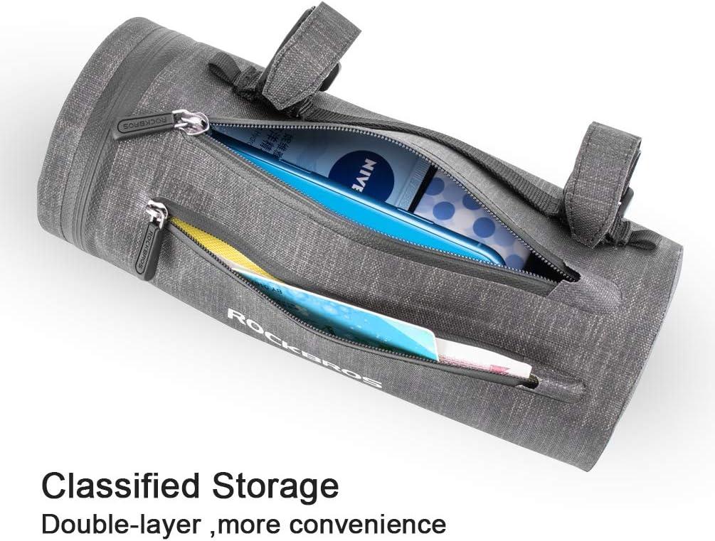 imageROCKBROS Bike Handlebar Bag Bike Bag Front Frame Storage Bag Commuter Shoulder Bag Waterproof LargeCapacity Front Pack for Road Bike MTB Mountain Bike