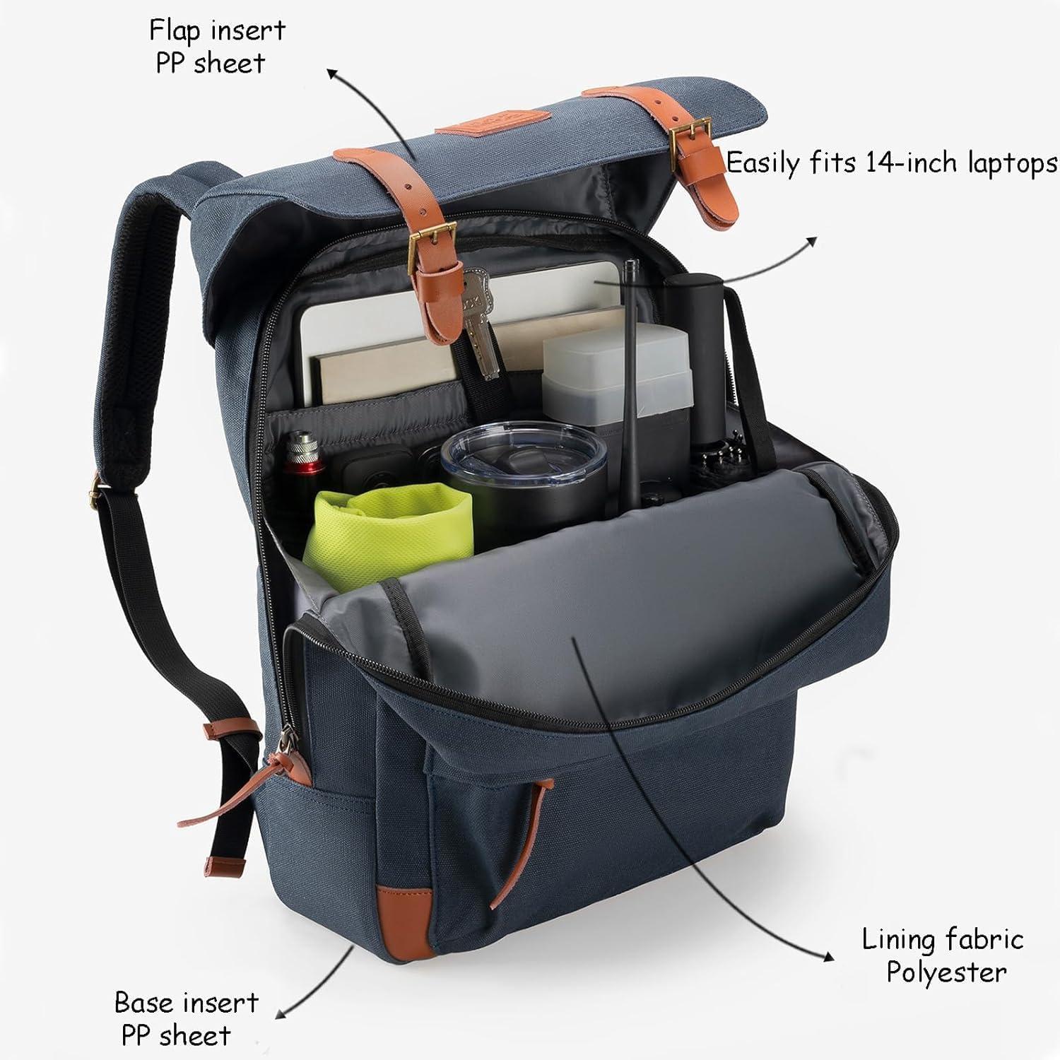 imageROCKBROS Bike Handlebar Bag for Brompton 83L Detachable Folding Bicycle Handlebar Bag Convertible to Backpack with Laptop Sleeve Cycling Bag for Commuting