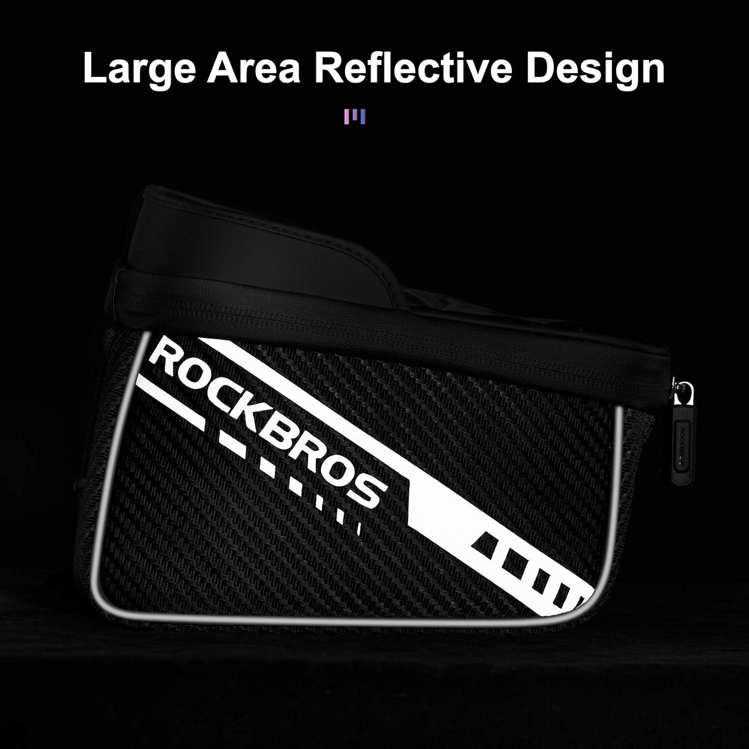 imageROCKBROS Bike Phone Front Frame Bag Top Tube Bike Bag Bicycle Handlebar Bag Cell Phone Holder Mount Bag Cycling Accessories Storage Pouch for Phone 72