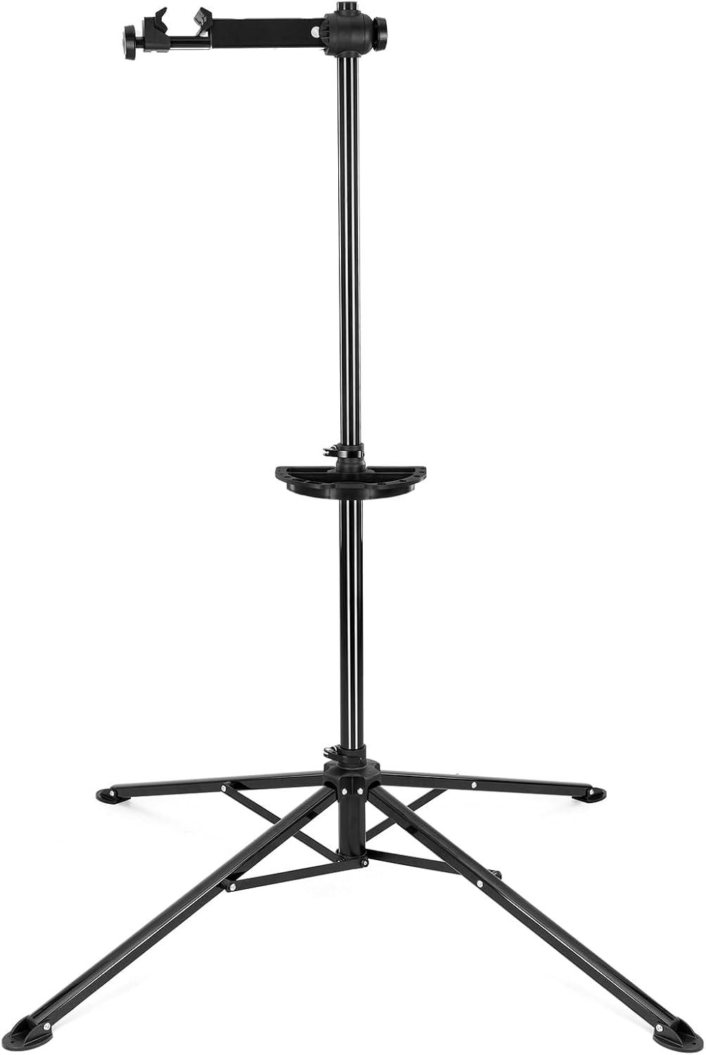 imageROCKBROS Bike Repair Stand Max 66 lbs Aluminum Alloy Shop Home Portable Bike Maintenance Stand Bike Workstands for Mountain MTB Road Bikes Ebike