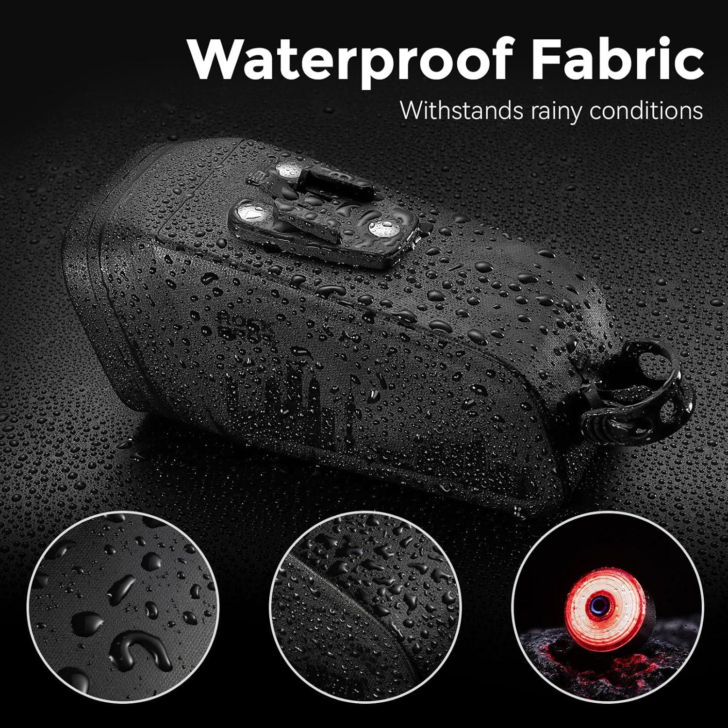 imageROCKBROS Bike Saddle Bag with Night Riding Taillight and Brake Sensor Waterproof Road amp Mountain Bike