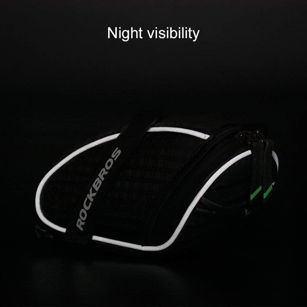 imageROCKBROS Bike Seat Bag Bicycle Saddle Bag Under Seat 3D Shell Cycling Seat Pack for Mountain Road Bikes BlackBlack