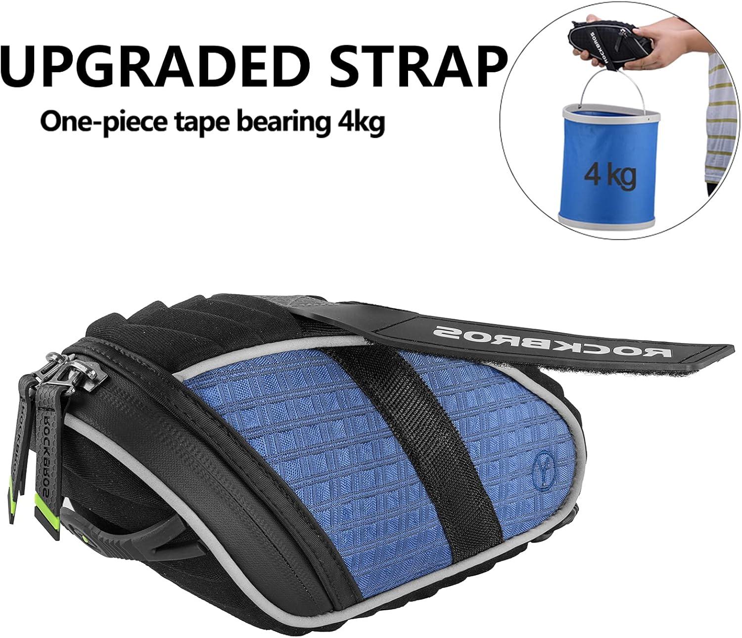 imageROCKBROS Bike Seat Bag Bicycle Saddle Bag Under Seat 3D Shell Cycling Seat Pack for Mountain Road Bikes BlackBlue