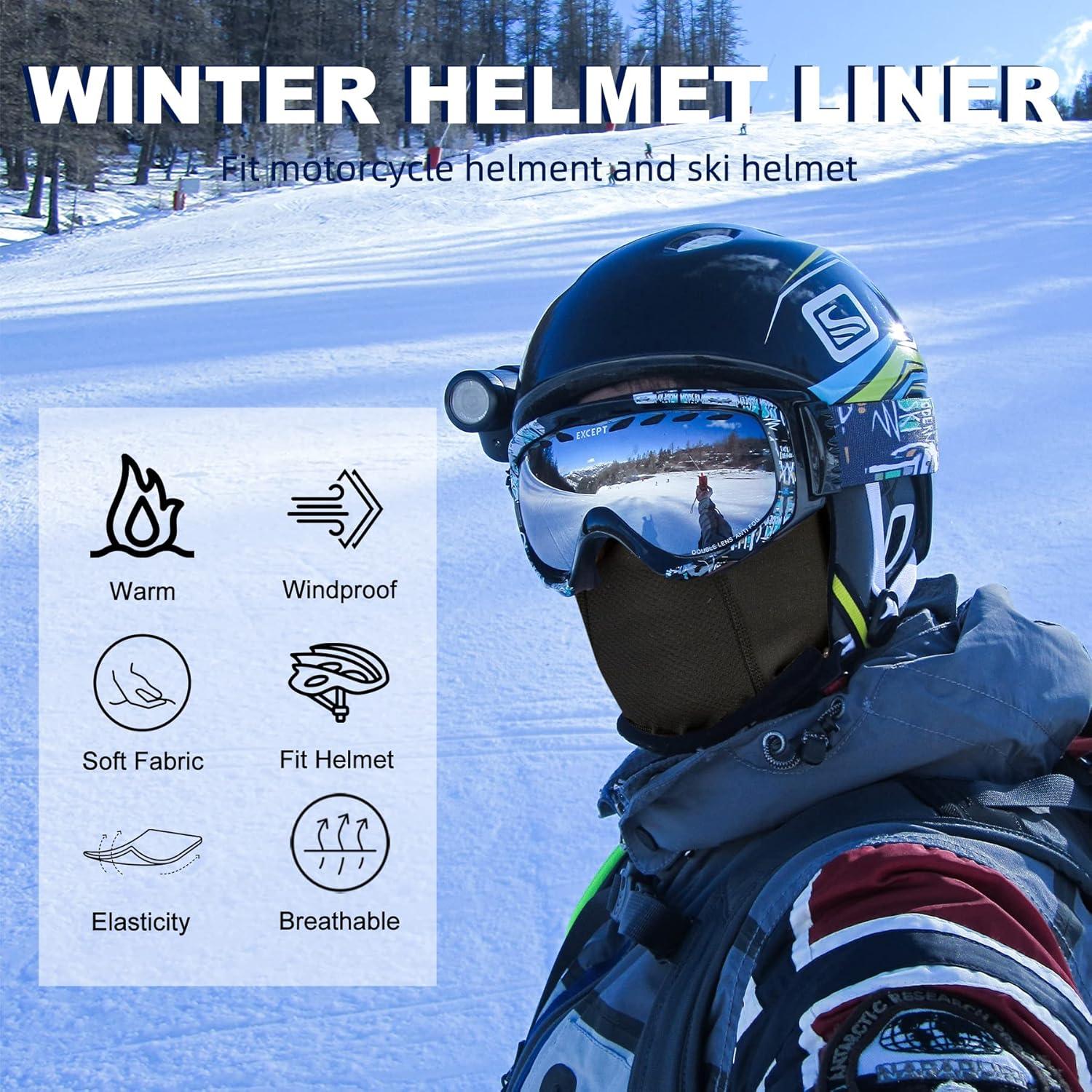 imageROCKBROS Cold Weather Balaclava Ski Mask for Men Windproof Thermal Winter Scarf Mask Women Neck Warmer Hood for CyclingBlack