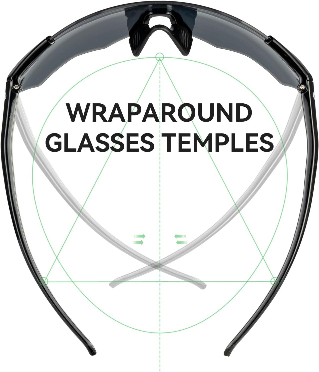 imageROCKBROS Cycling Glasses Outdoor Frameless Polarized Sports Running Windproof Glasses Bicycle Equipment Men and WomenBright BlackGold