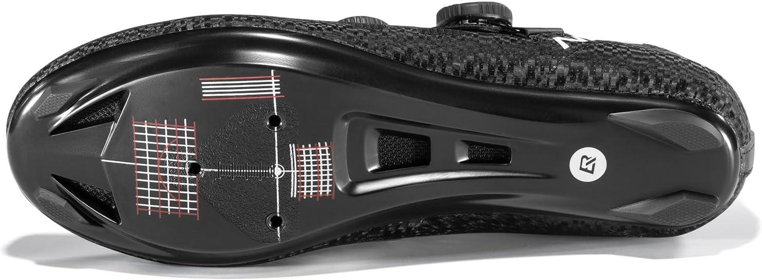 imageROCKBROS Cycling Shoes NR3 with 2 Knob Lock Professional for Men Breathable amp Stable Road Bike ShoesBlackcarbon Fiber Sole