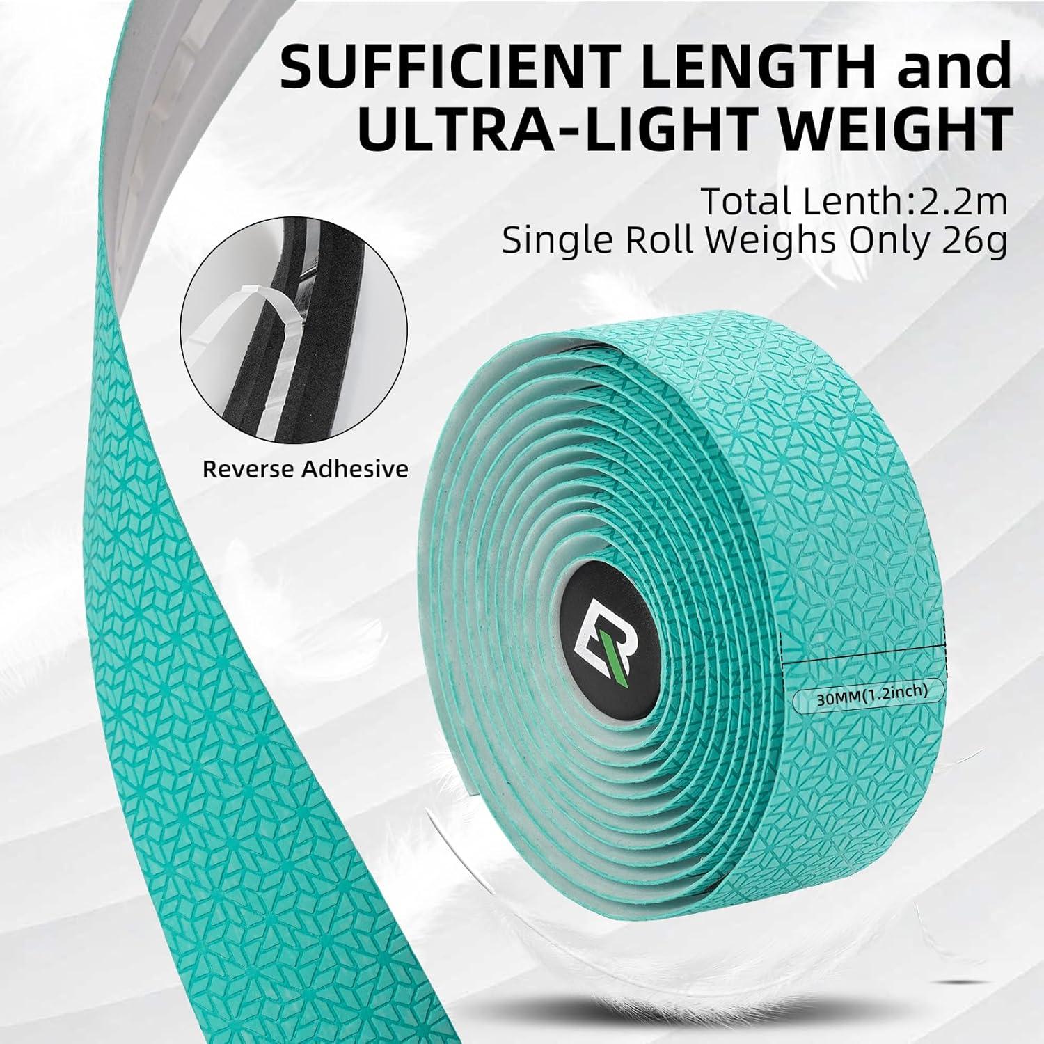 imageROCKBROS EVA Bike Handlebar Tape for Road Bike Comfort Bicycle Bar Tape NonSlip Durable Bike Bar Tape Grip 2 PcsPinkGreen