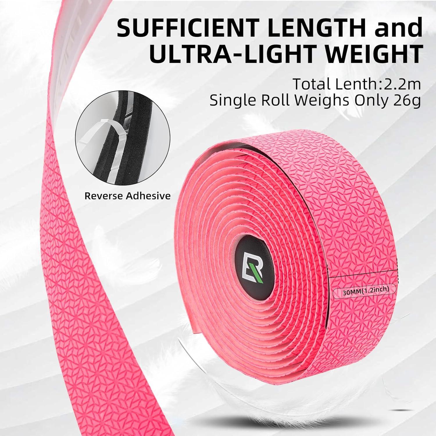 imageROCKBROS EVA Bike Handlebar Tape for Road Bike Comfort Bicycle Bar Tape NonSlip Durable Bike Bar Tape Grip 2 PcsPinkPink