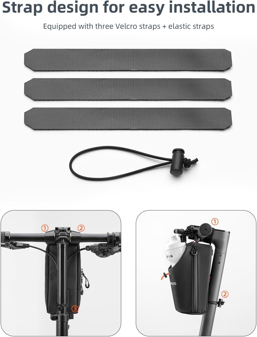 imageROCKBROS Electric Scooter Bag Bike Frame Bag Bicycle Water Bottle Bag 15L Large Capacity Quick Installation for Mountain Bikes EScooters and Folding BikesGreen