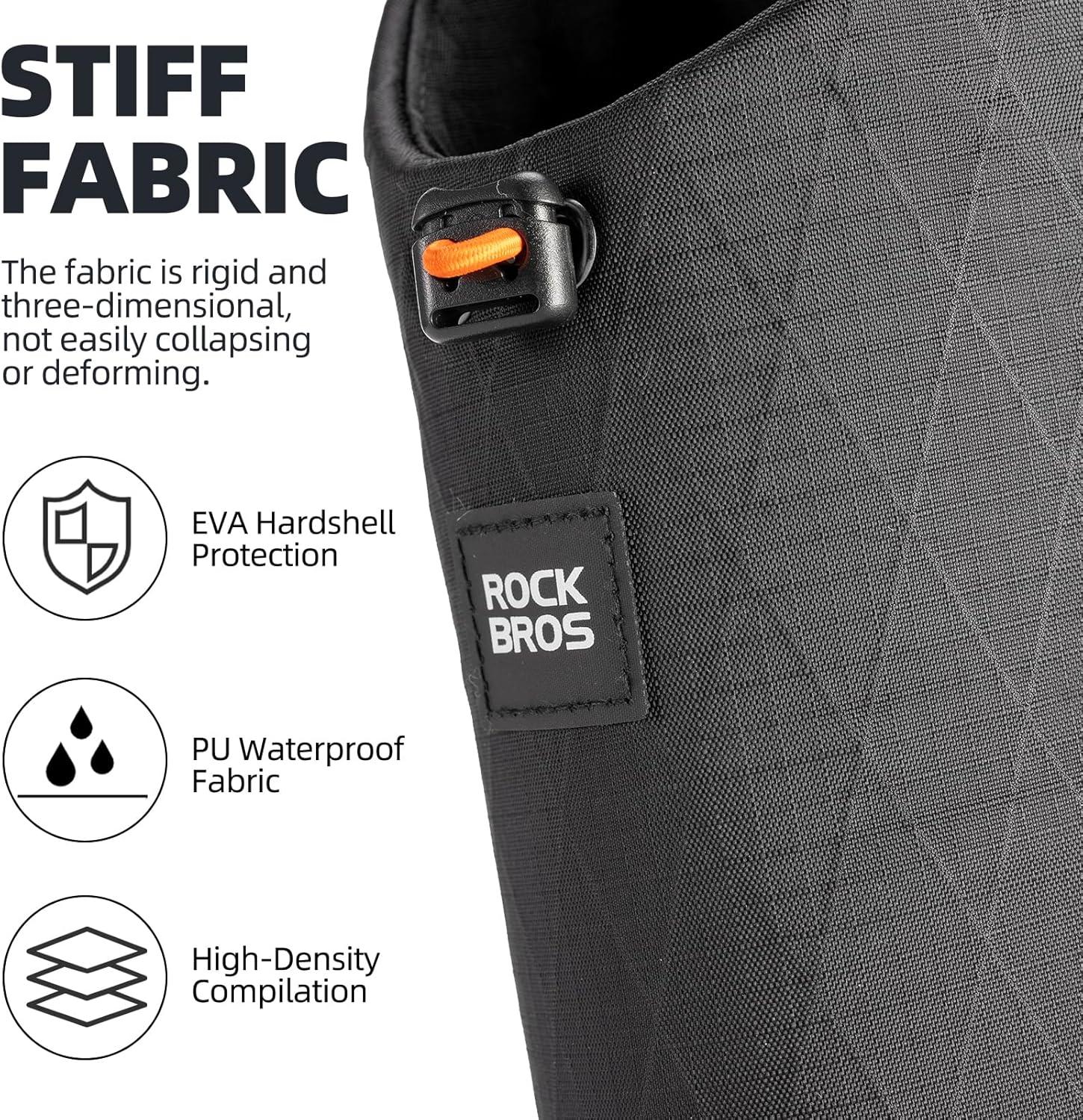 imageROCKBROS Electric Scooter Bag Bike Handlebar Bag with External Water Bottle Holder Proprietary Magnetic Snap 15L Storage Bag for Electric Scooters Ebike and Folding Bicycles BlackBlack