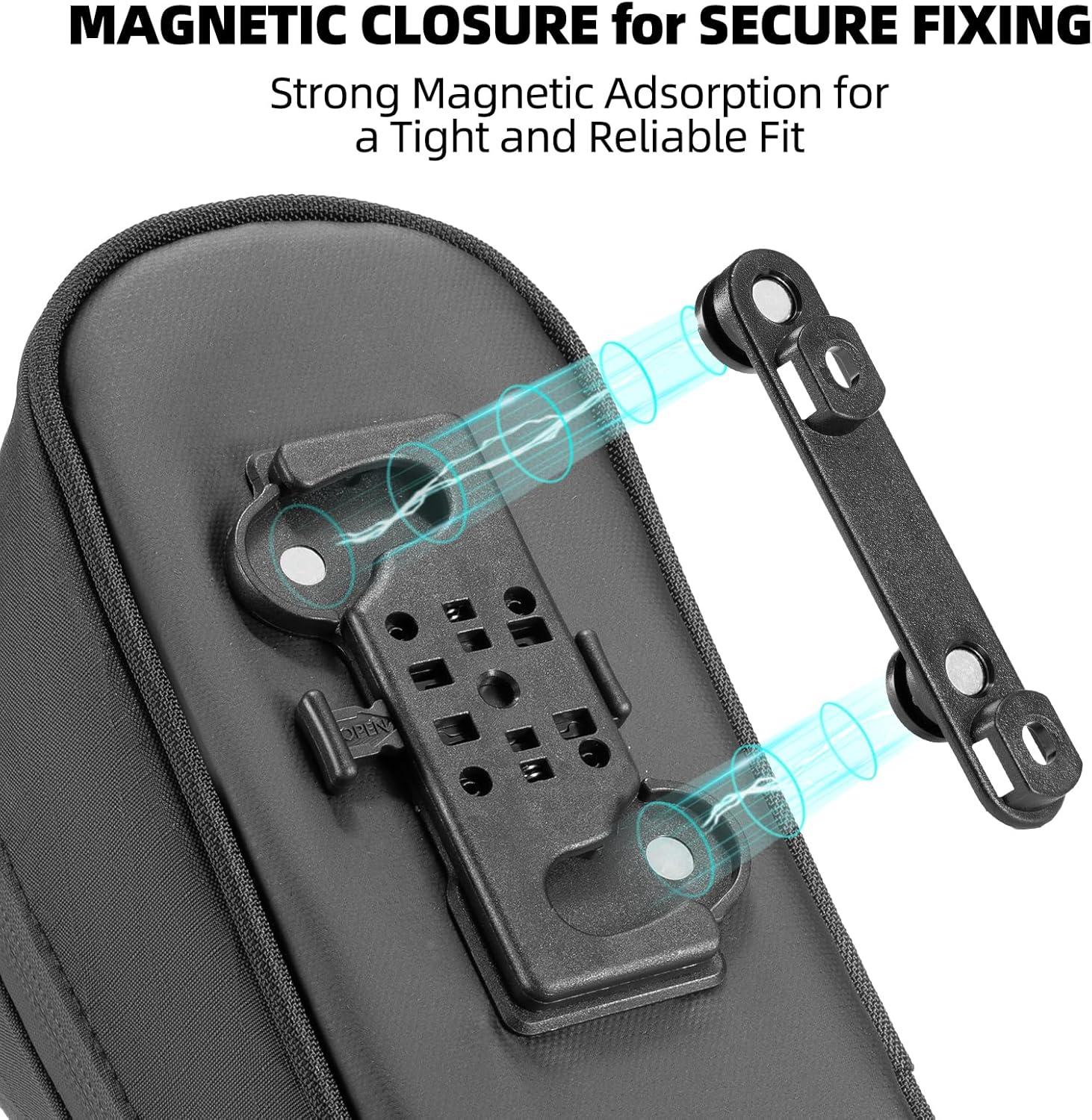 imageROCKBROS Electric Scooter Bag Bike Handlebar Bag with External Water Bottle Holder Proprietary Magnetic Snap 15L Storage Bag for Electric Scooters Ebike and Folding Bicycles BlackBlack