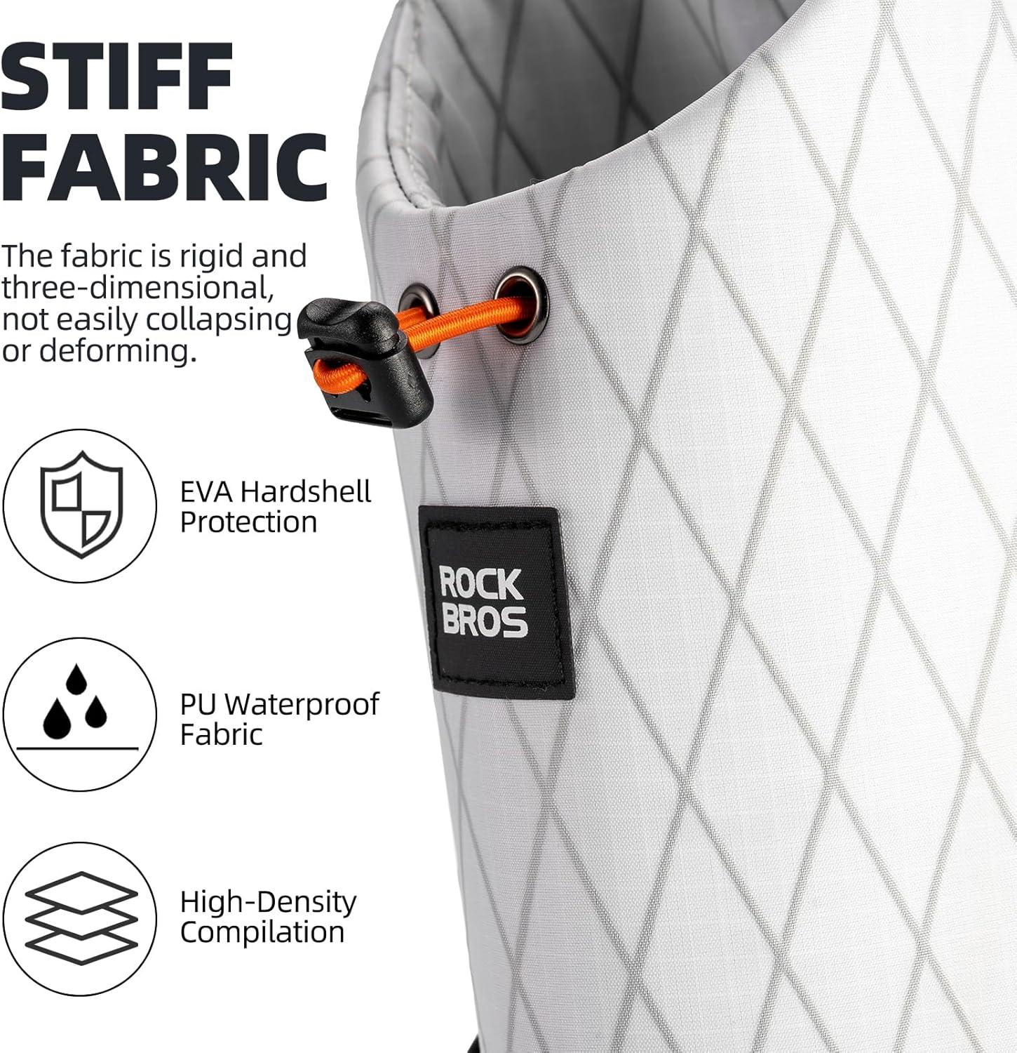 imageROCKBROS Electric Scooter Bag Bike Handlebar Bag with External Water Bottle Holder Proprietary Magnetic Snap 15L Storage Bag for Electric Scooters Ebike and Folding Bicycles BlackWhite