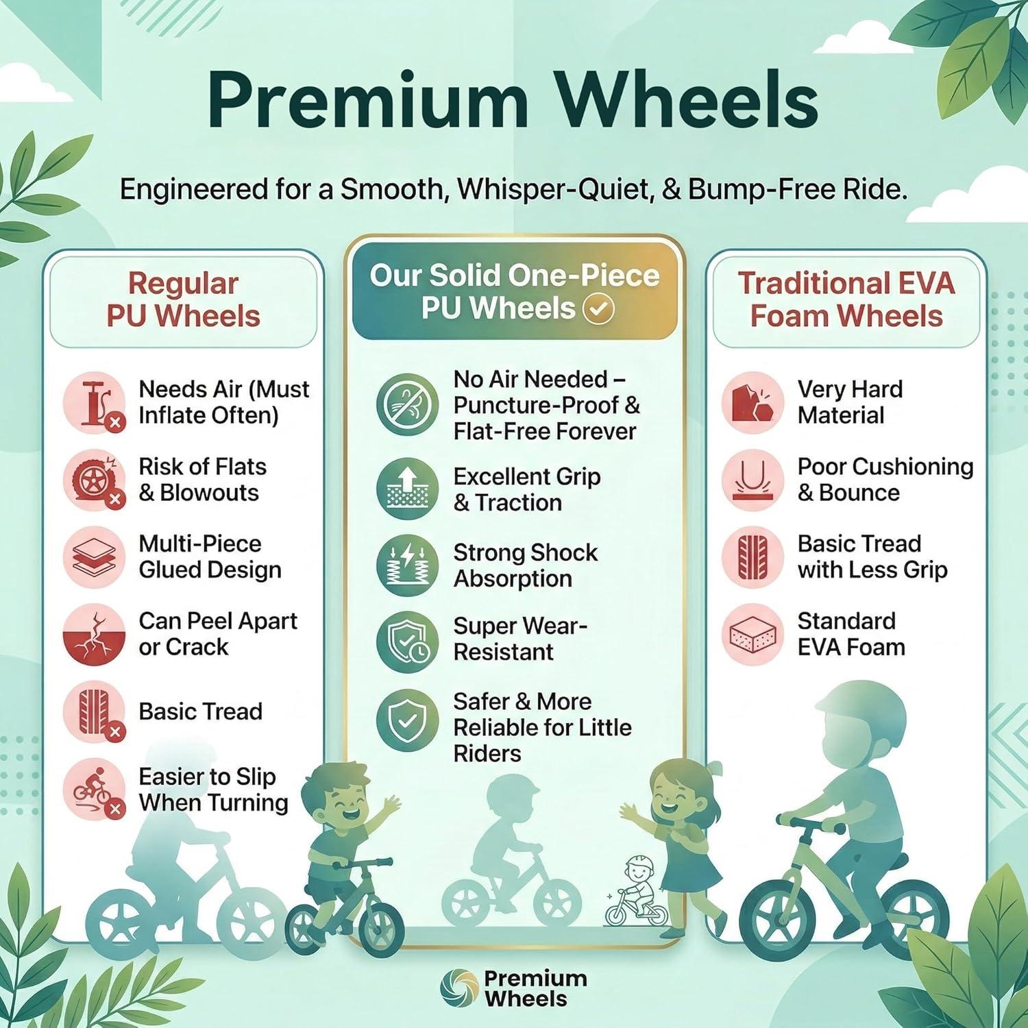 imageROCKBROS Kids Balance Bike No Pedal Toddler Toy for 25 Years Old 12 AntiSlip amp AutoGlow Wheels Lightweight 7 lbs Adjustable Seat 133157 Safe 360 Steering for Boys amp GirlsWhite