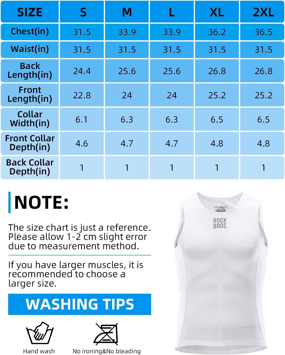 imageROCKBROS Mens Sleeveless Cycling Undershirt Quick Dry Breathable Bicycle JerseysWhite1