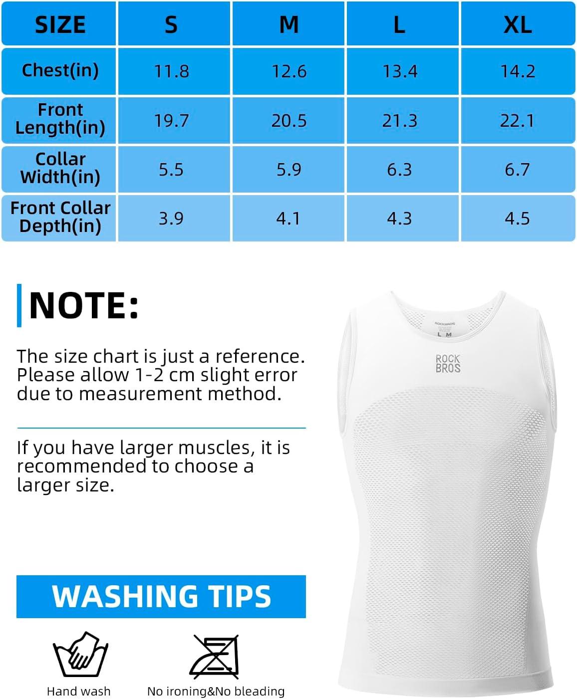 imageROCKBROS Mens Sleeveless Cycling Undershirt Quick Dry Breathable Bicycle JerseysWhite2