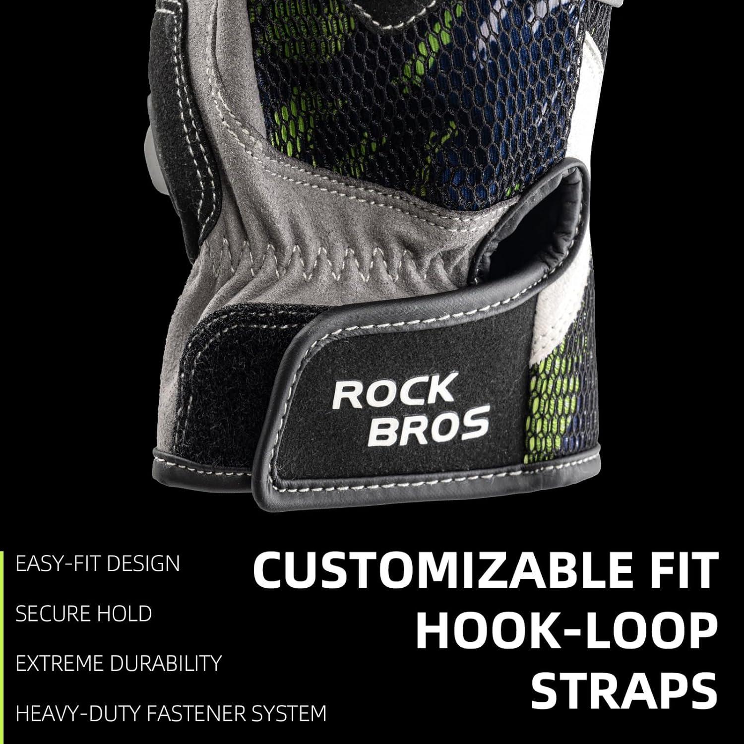 imageROCKBROS Motorcycle amp Mountain Bike for Men Women Green Carbon Fiber Knuckle Protection Motorbike PowersportsTouchscreen MTB Gloves for Dirt Bike Climbing RacingSkiingWorkMedium