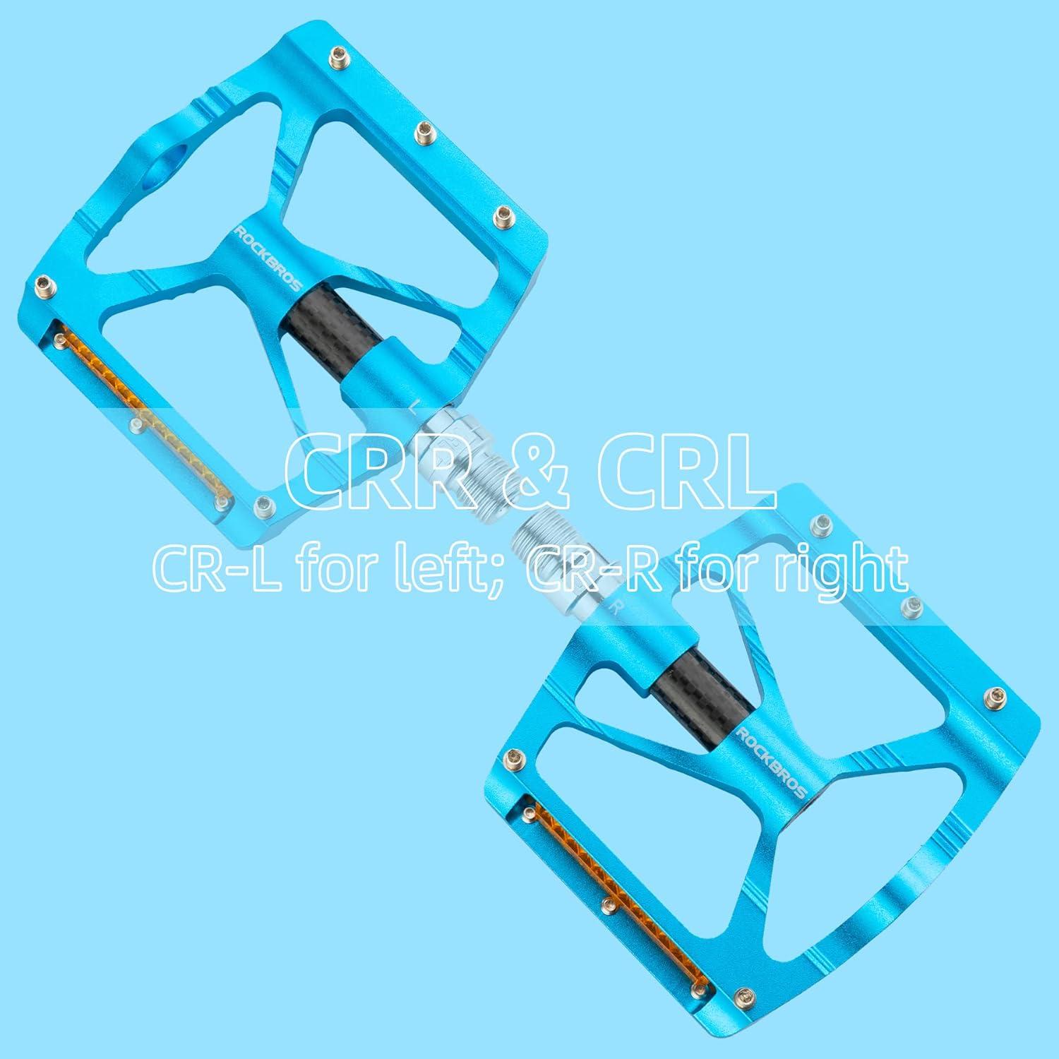imageROCKBROS Mountain Bike Pedals MTB Pedals CNC NonSlip Lightweight Aluminum Alloy Bicycle Pedals Sealed Bearings Bicycle Platform Pedals 916 BMX Road Bike Pedalblue