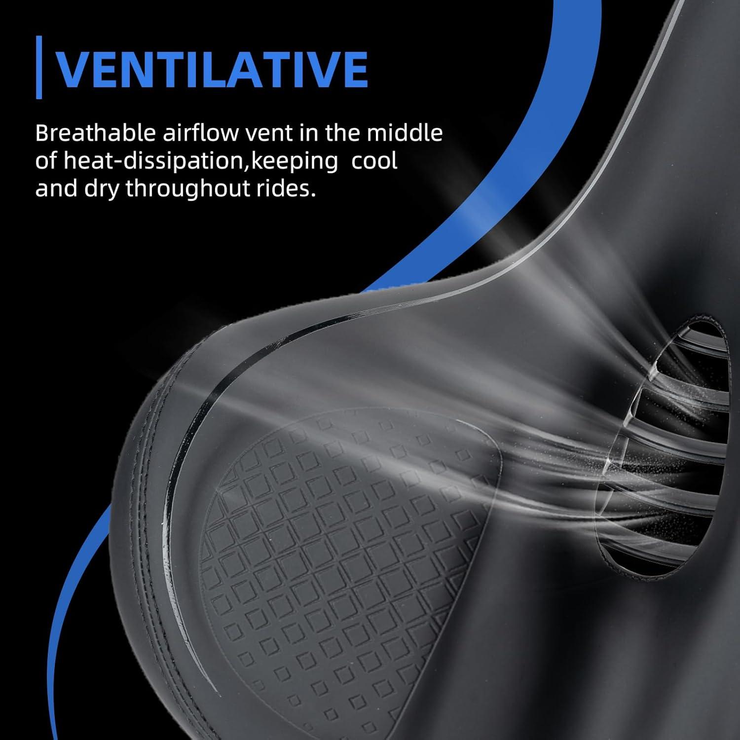 imageROCKBROS Oversized Bike Seat for Peloton Bike Seat Replacement Wide Comfortable Bike Seat Cushion Exercise Bike Seat