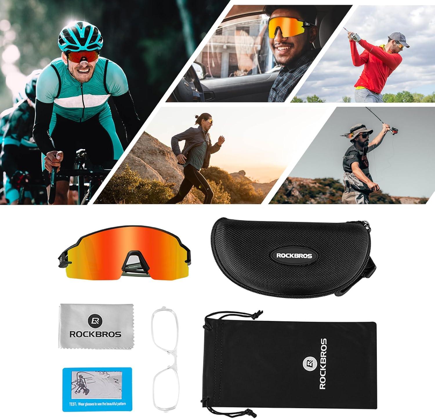imageROCKBROS Photochromic Sports Sunglasses for Men Women Cycling UV ProtectionGrey