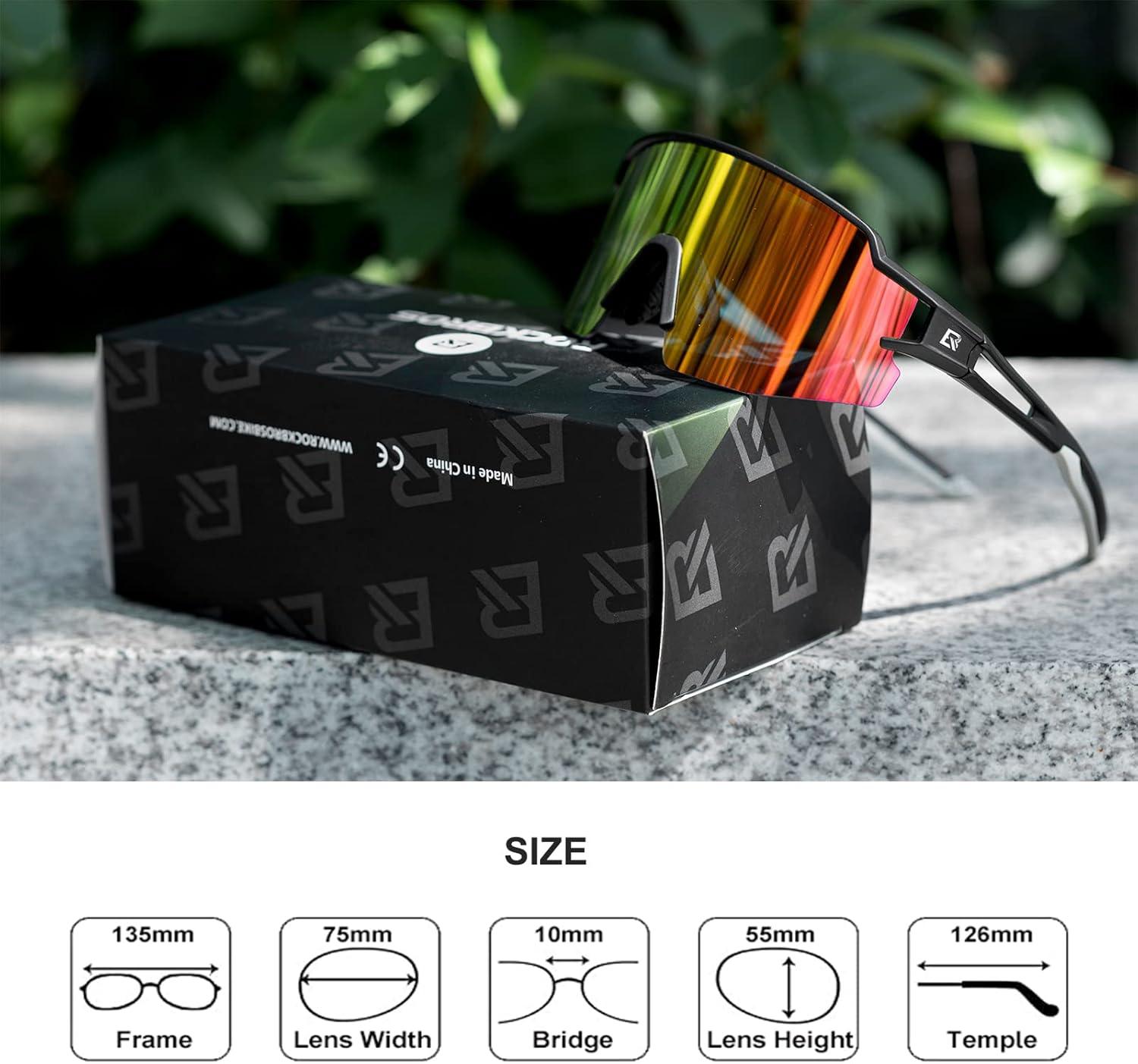 imageROCKBROS Photochromic Sports Sunglasses for Men Women Cycling UV ProtectionGrey
