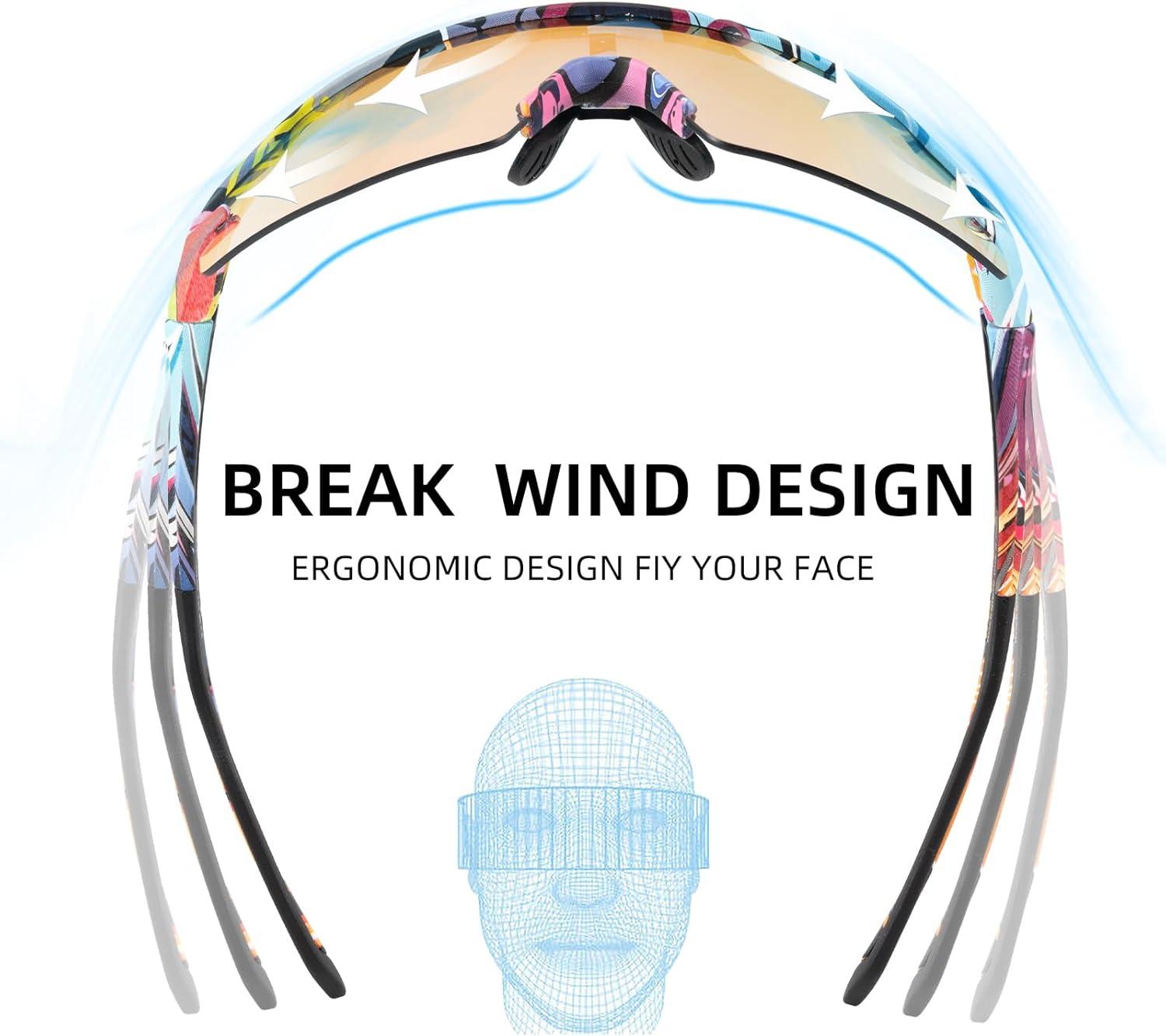 imageROCKBROS Photochromic Sports Sunglasses for Men Women Cycling UV ProtectionMulticolor