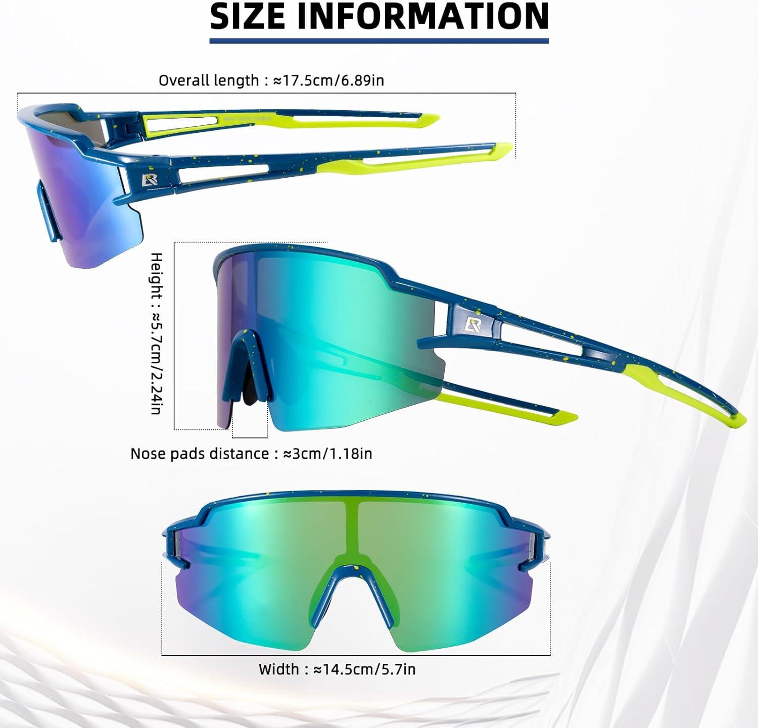 imageROCKBROS Photochromic Sports Sunglasses for Men Women Cycling UV ProtectionSprinkle Blue Polarized
