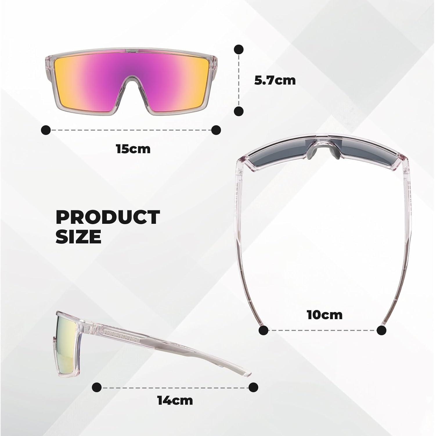 imageROCKBROS PhotochromicPolarized Cycling Glasses UV400 Bike Glasses Lightweight Biking Sunglasses for Outdoor SportsBright Clearpolarized Version