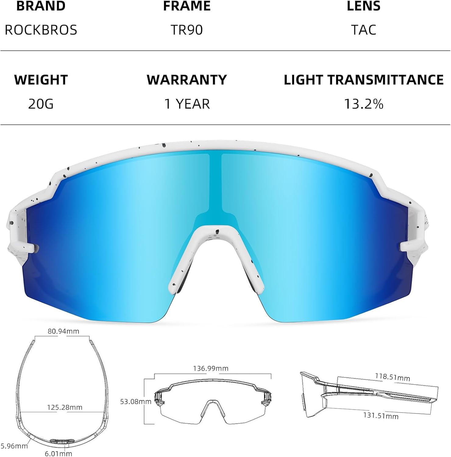 imageROCKBROS Polarized Kids Cycling Glasses Youth Kids Baseball Sunglasses UV400 Protection Goggles Girls BoysFluorescent Pink Frame With Purple Base