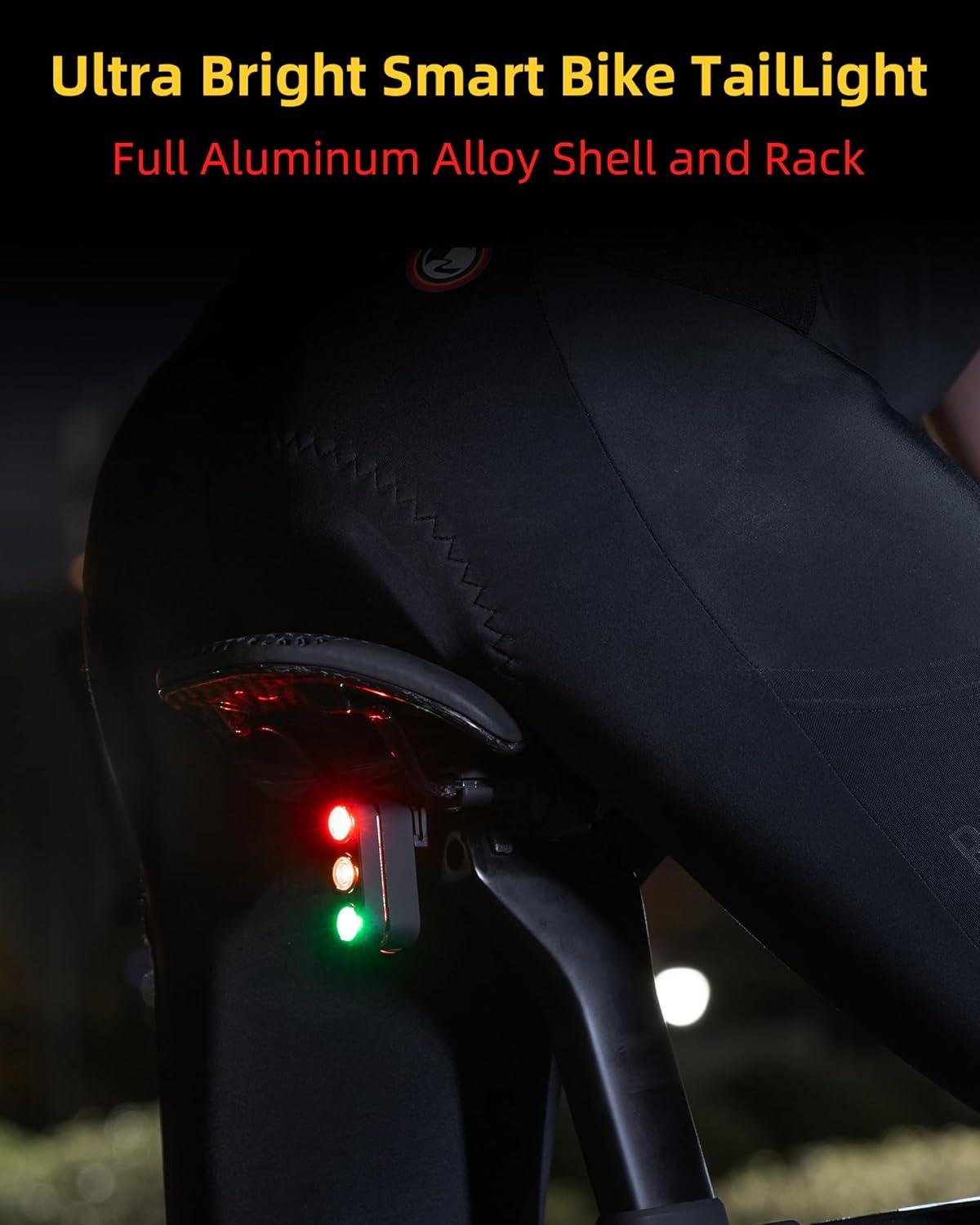 imageROCKBROS Rechargeable Bike Tail Light Brake Sensing Rear Bike Light Ultra Bright Led Bicycle Tail Lights for Night Ride Ipx6 Waterproof Safety Flashlight Cycling Safety Accessories