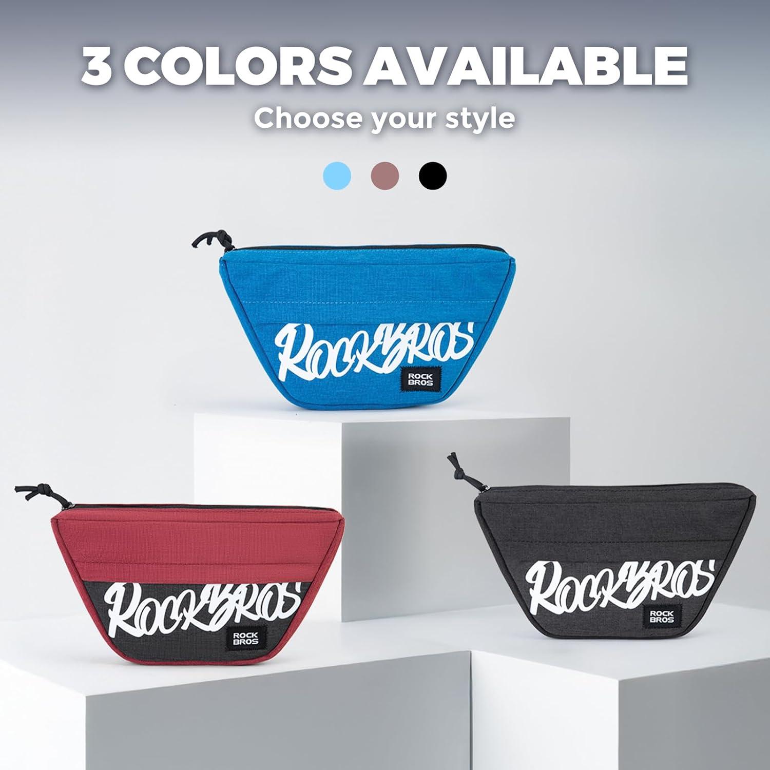 imageROCKBROS Scooter Storage Bag Handlebar Bag for Folding Bike Electric ScootersBlue