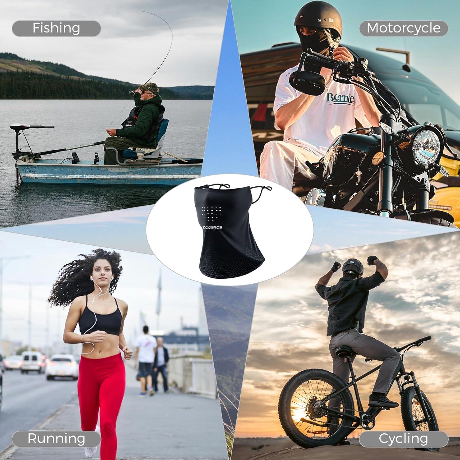 imageROCKBROS Summer Cooling Neck Gaiter for Men Women Face Cover for Sun Protection Breathable Balaclava for CyclingDeep Purple