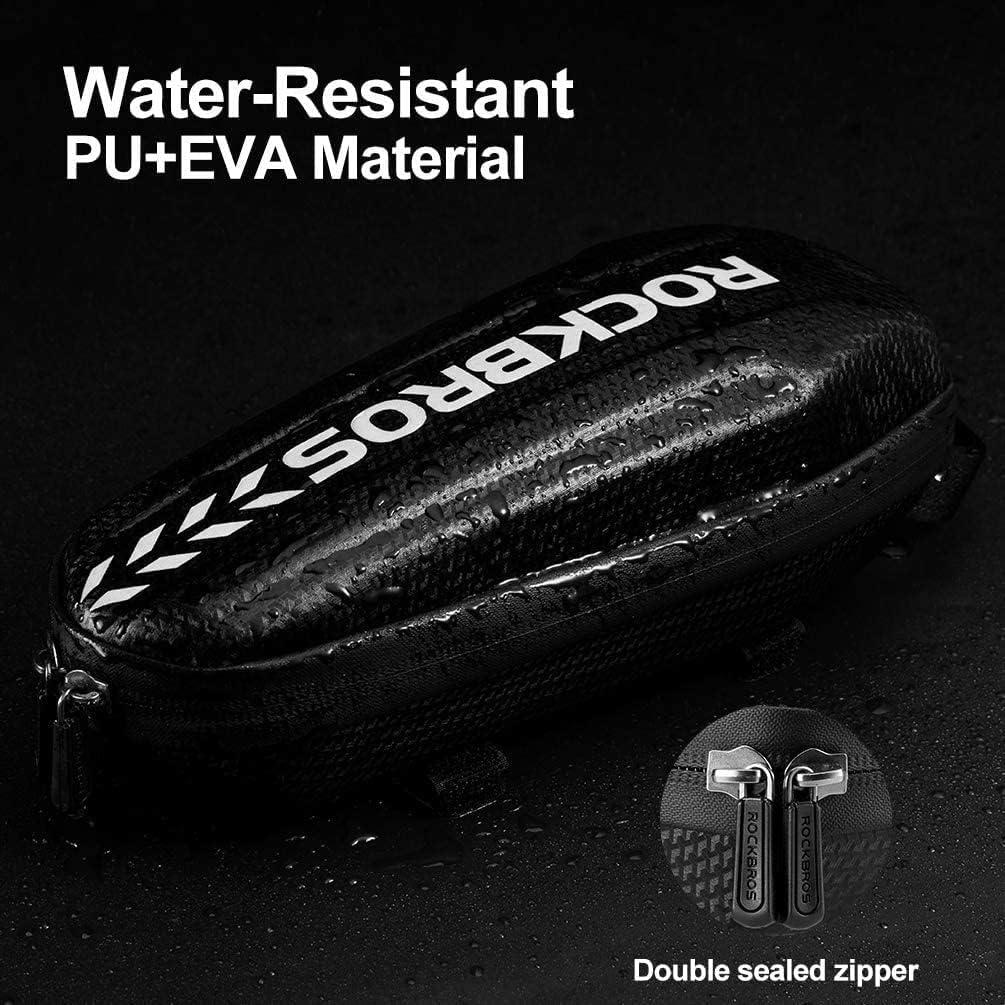 imageROCKBROS Top Tube Bike Bag EVA Bicycle Pouch Storage Pack Water Resistant Phone Bag Below 6265 for Mountain amp Road BikeMiddle11L