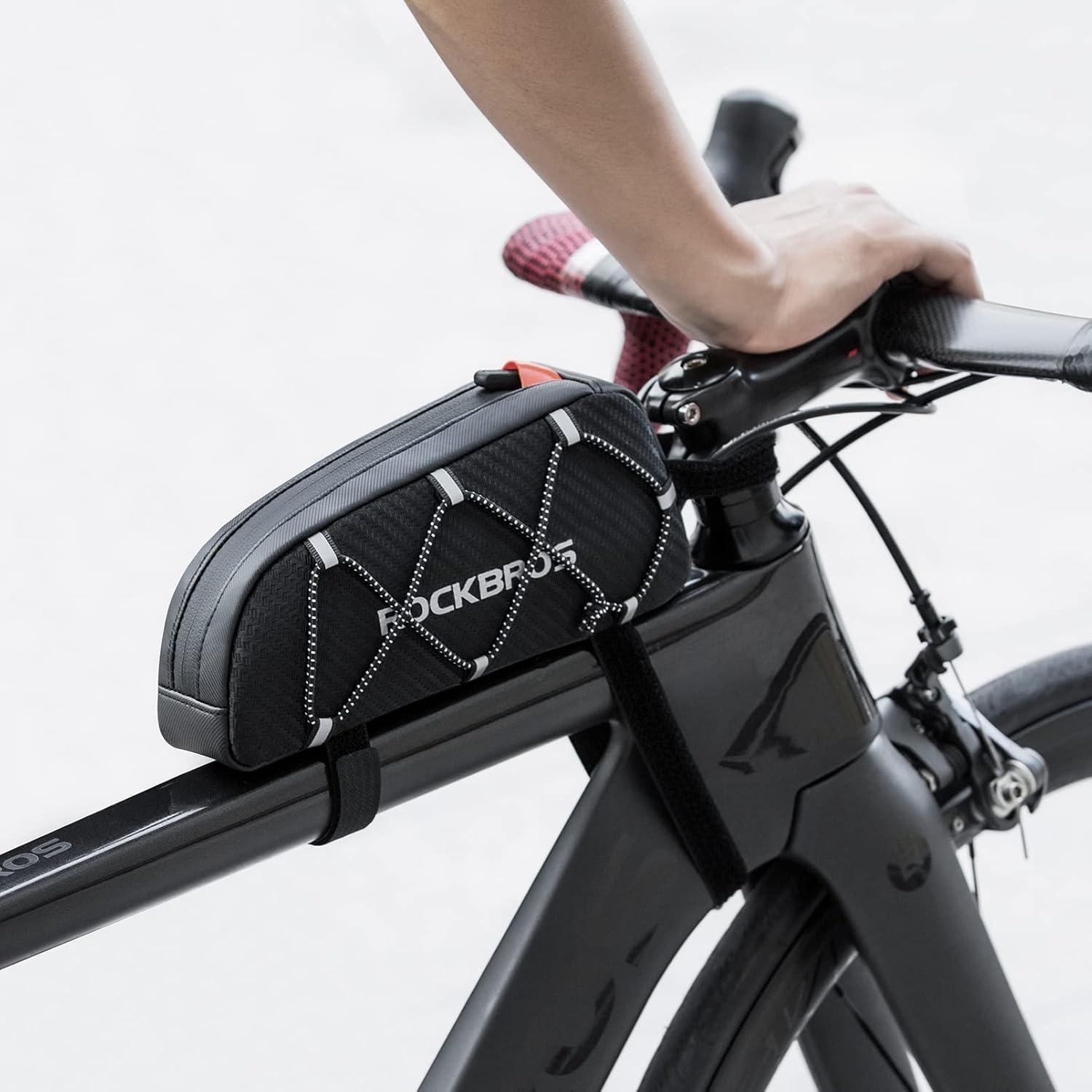 imageROCKBROS Top Tube Bike Bag Bicycle Front Frame Bag Bike Accessories Pouch Compatible with iPhone 141312 Pro Galaxy S22S21STYLE 1
