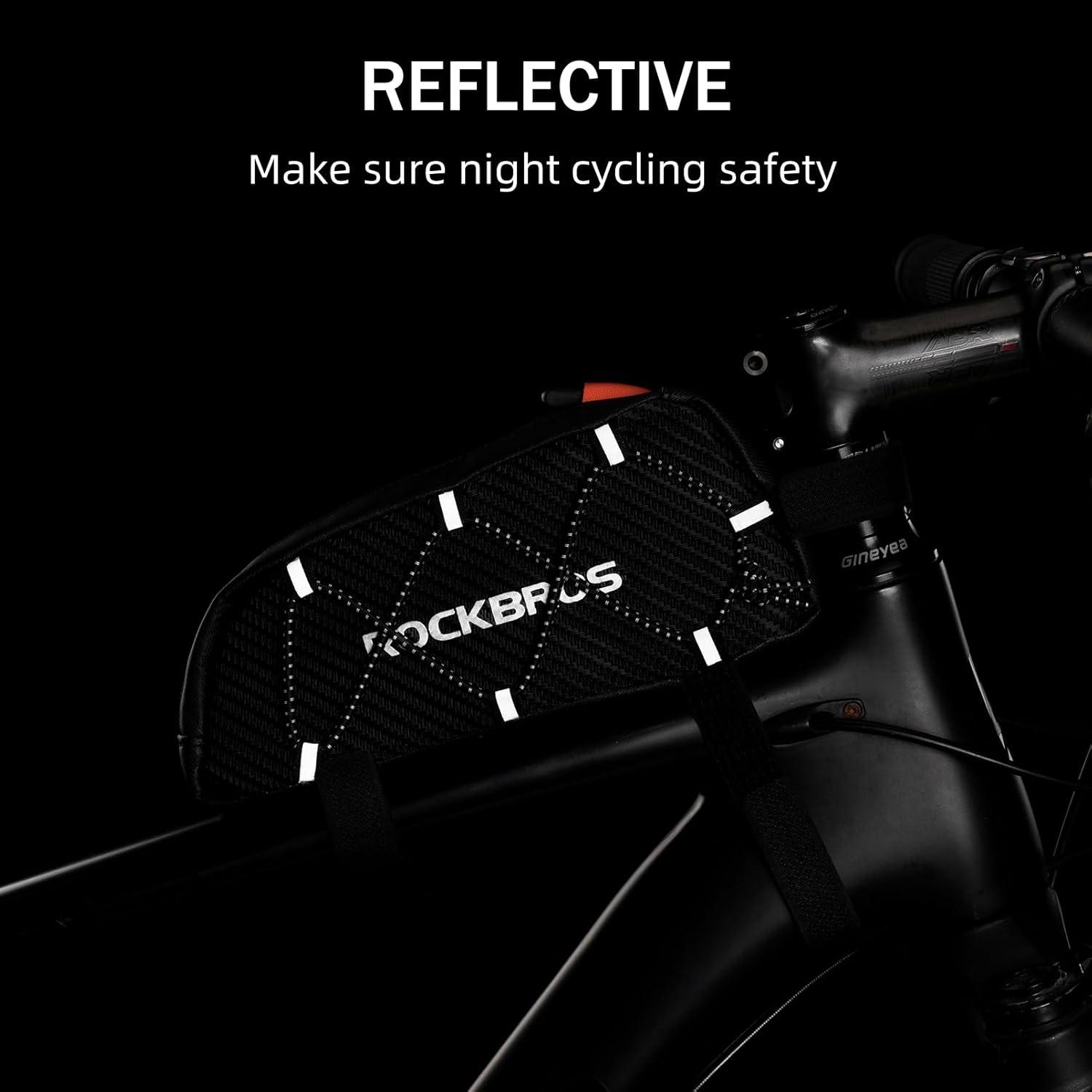 imageROCKBROS Top Tube Bike Bag Bicycle Front Frame Bag Bike Accessories Pouch Compatible with iPhone 141312 Pro Galaxy S22S21STYLE 1