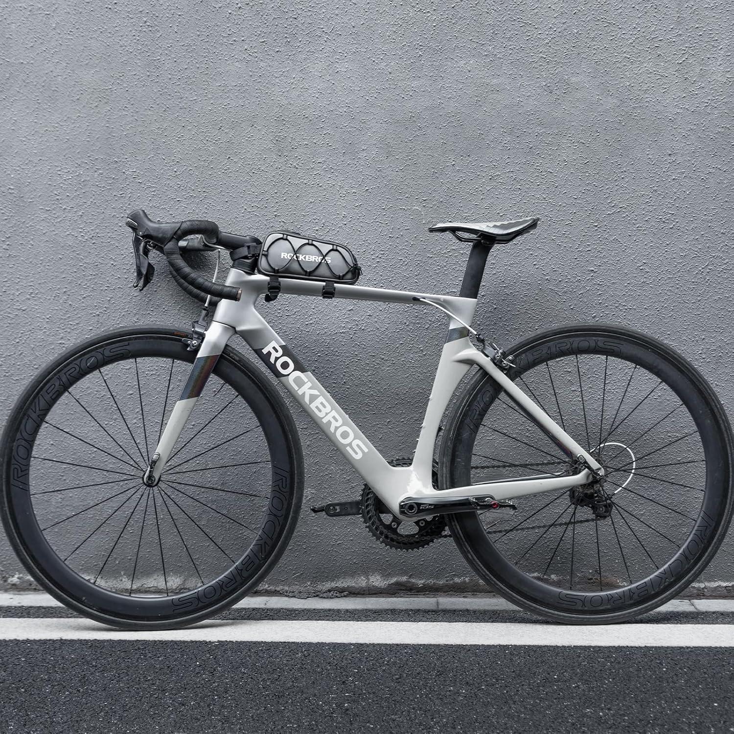 imageROCKBROS Top Tube Bike Bag Bicycle Front Frame Bag Bike Accessories Pouch Compatible with iPhone 141312 Pro Galaxy S22S21STYLE 3