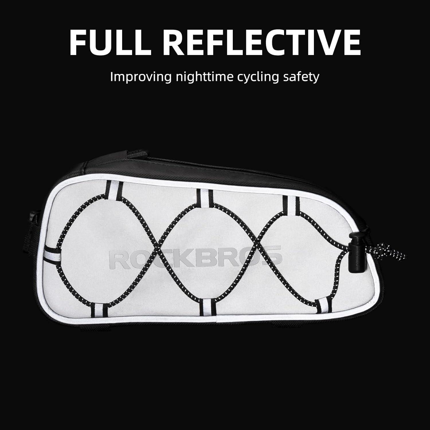 imageROCKBROS Top Tube Bike Bag Bicycle Front Frame Bag Bike Accessories Pouch Compatible with iPhone 141312 Pro Galaxy S22S21STYLE 3